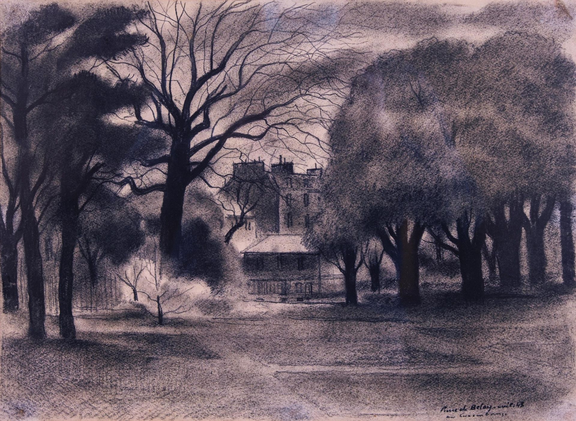 Null Pierre DE BELAY (1890-1947)

House in Luxembourg. 1943

Charcoal

Signed, d&hellip;