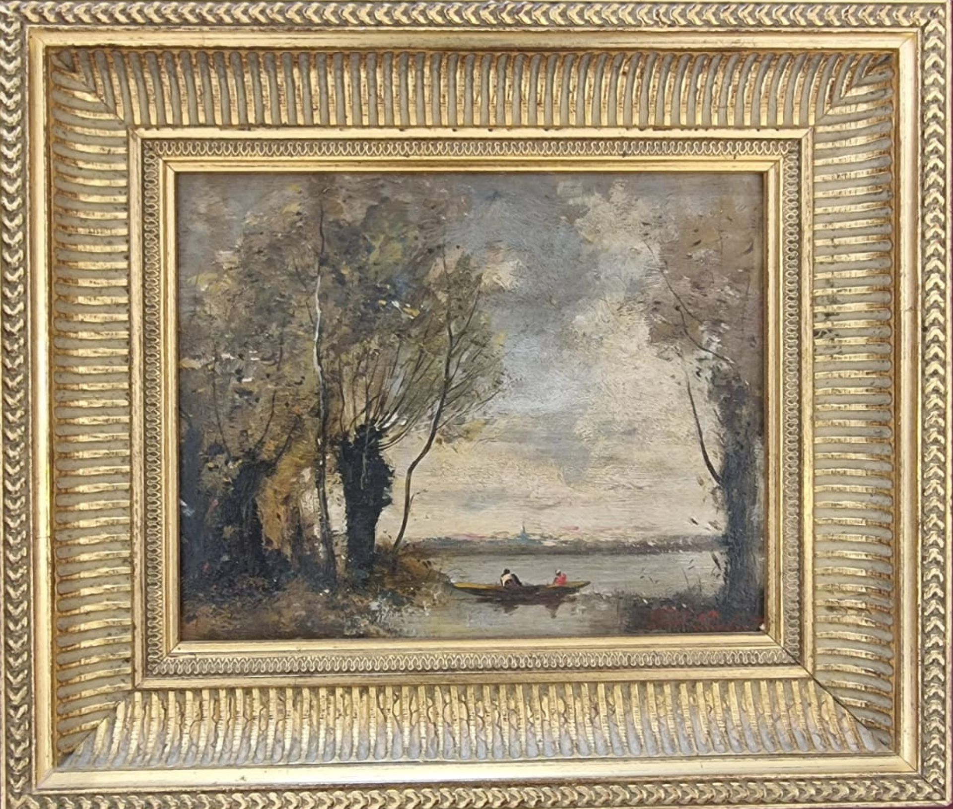 Null French school of the XIXth century

Boat on the lake

Oil on canvas

Signed&hellip;