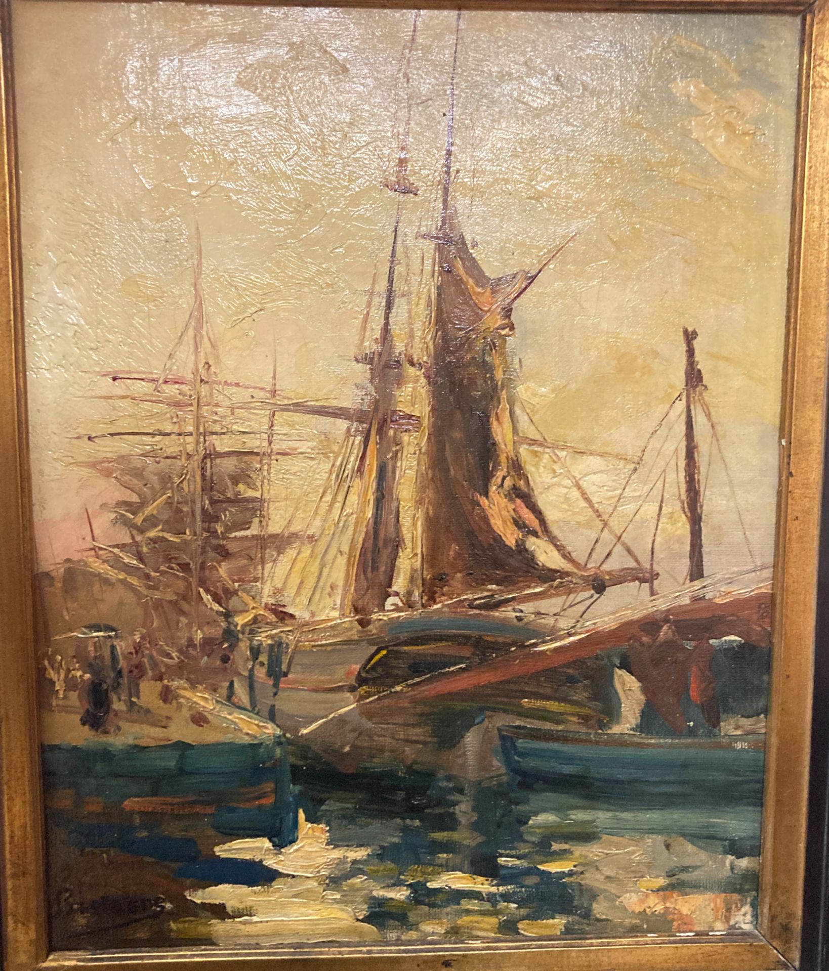 Null 20世纪的普罗旺斯学派

港口内的船只

布面油画

左下方有一个签名

34 x 41 厘米