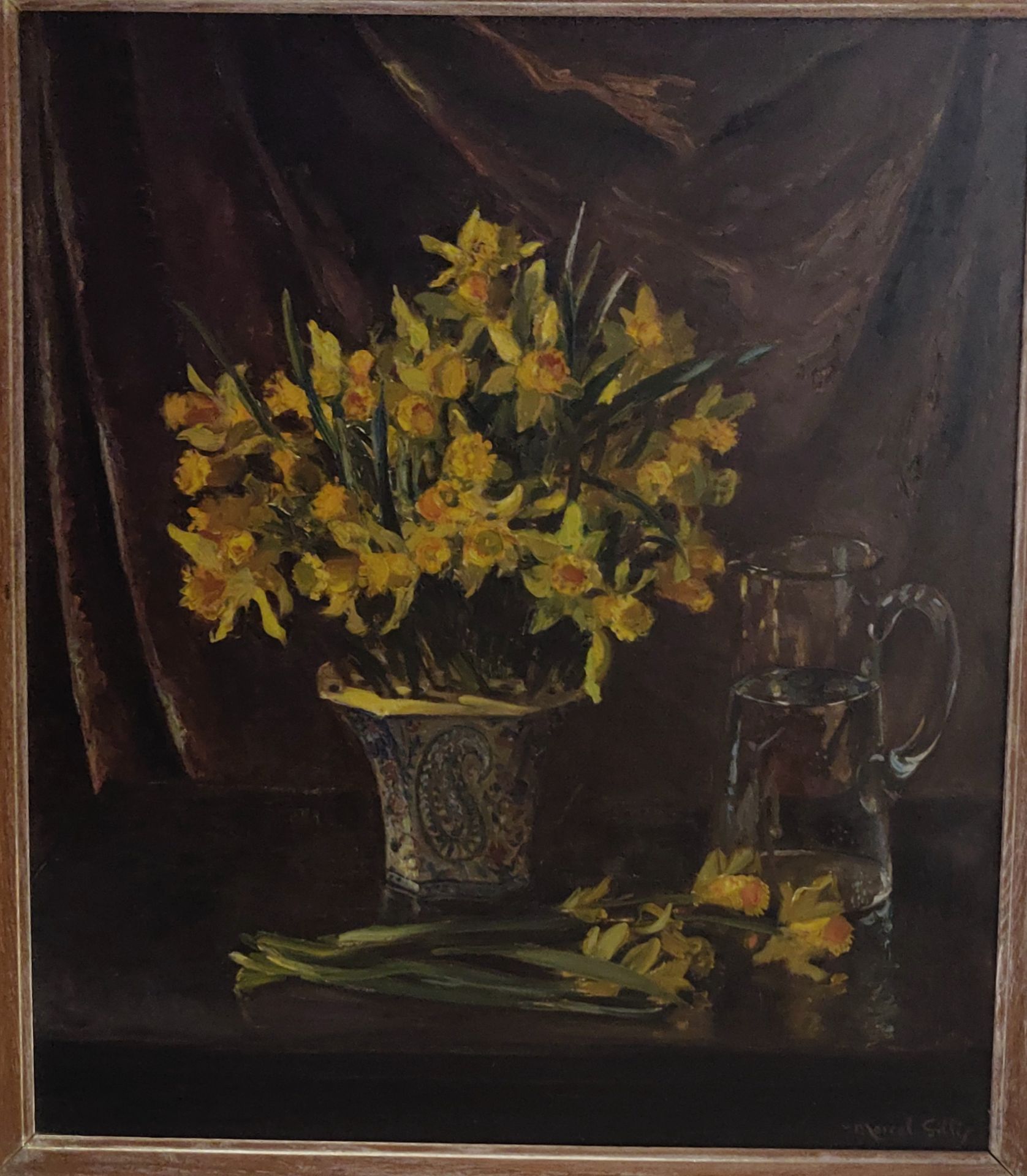 Null Marcel GILLIS (1897-1972)

Bouquet of daffodil

Oil on isorel

Signed lower&hellip;