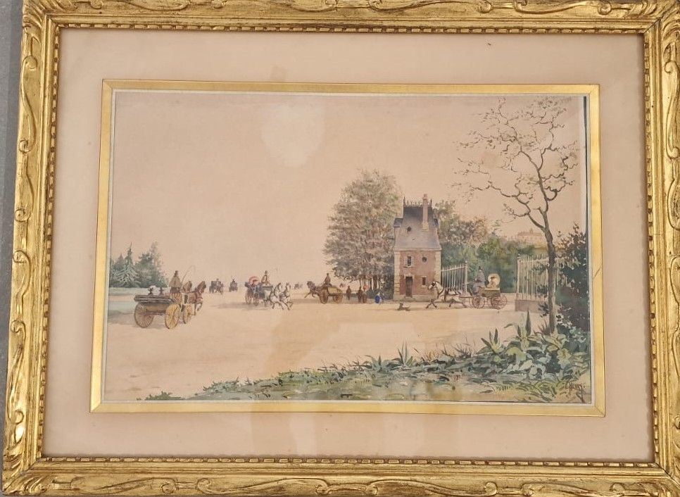 Null 埃米尔-亨利（1842-1920）

Borély公园的入口

水彩画

右下方有签名

25,5 x 40 cm