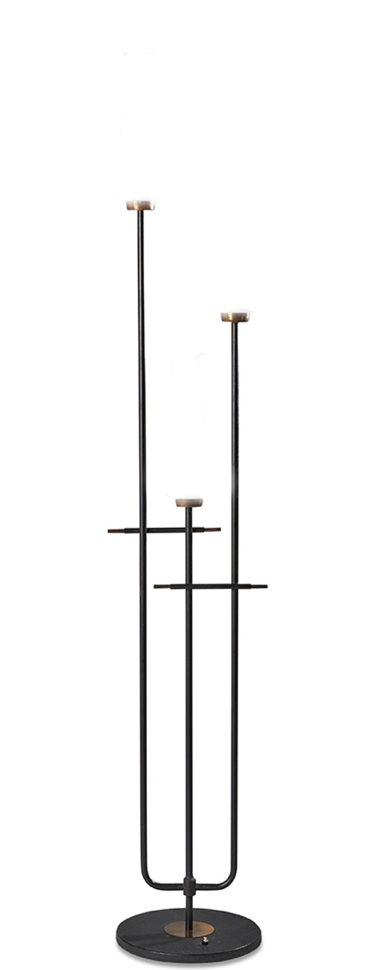 Null Attributed to Lunel 

Floor lamp in black lacquered metal with three branch&hellip;