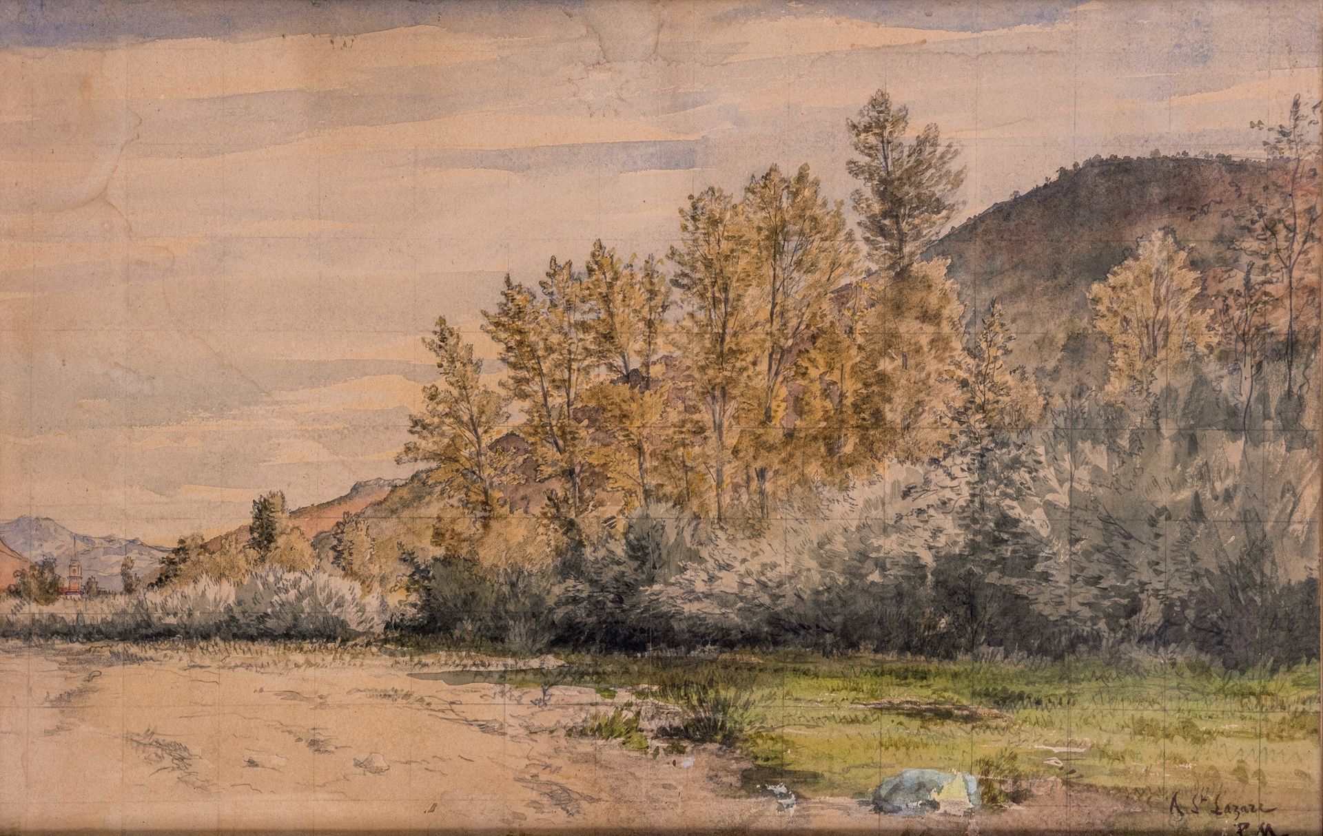 Null PAUL MARTIN (1830-1903)

A Saint-Lazare

Aquarelle

Monogrammée et située e&hellip;