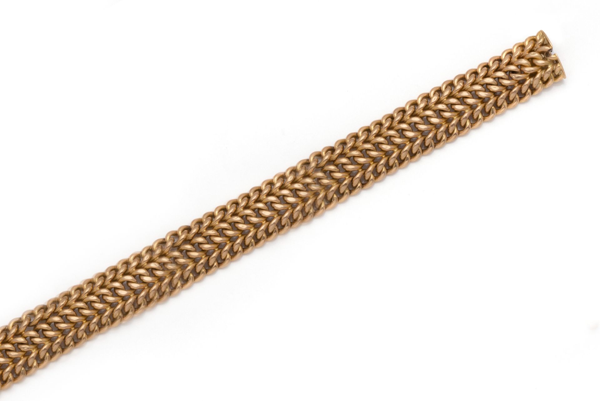 Null Flexible bracelet in 18K yellow gold (750/1000) with American mesh.

Ratche&hellip;