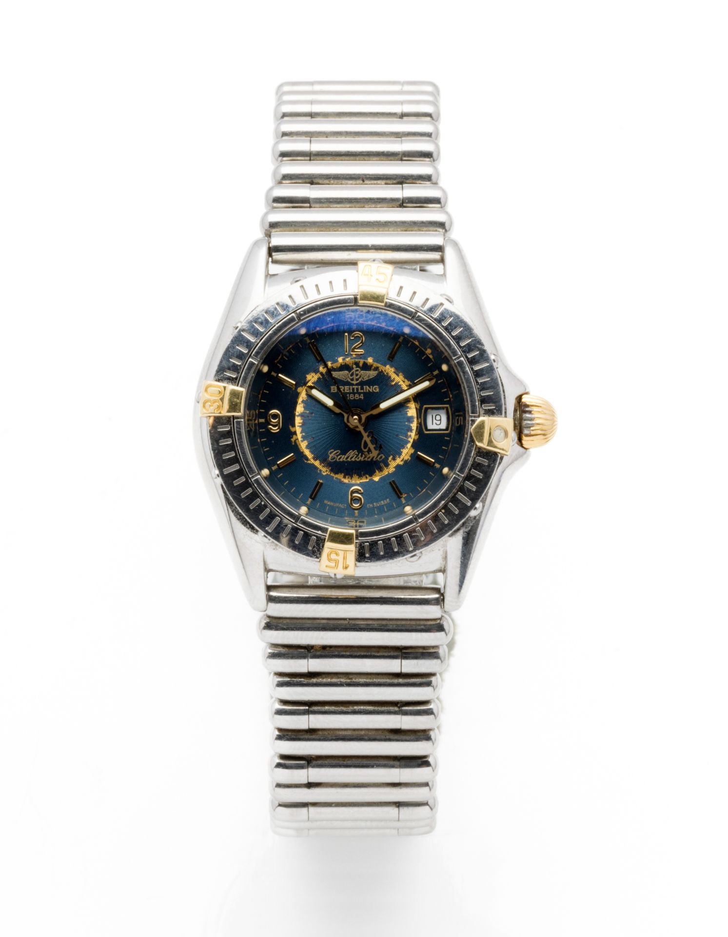 Null BREITLING CALLISTINO

Ladies' wristwatch in gold and steel, steel case, blu&hellip;