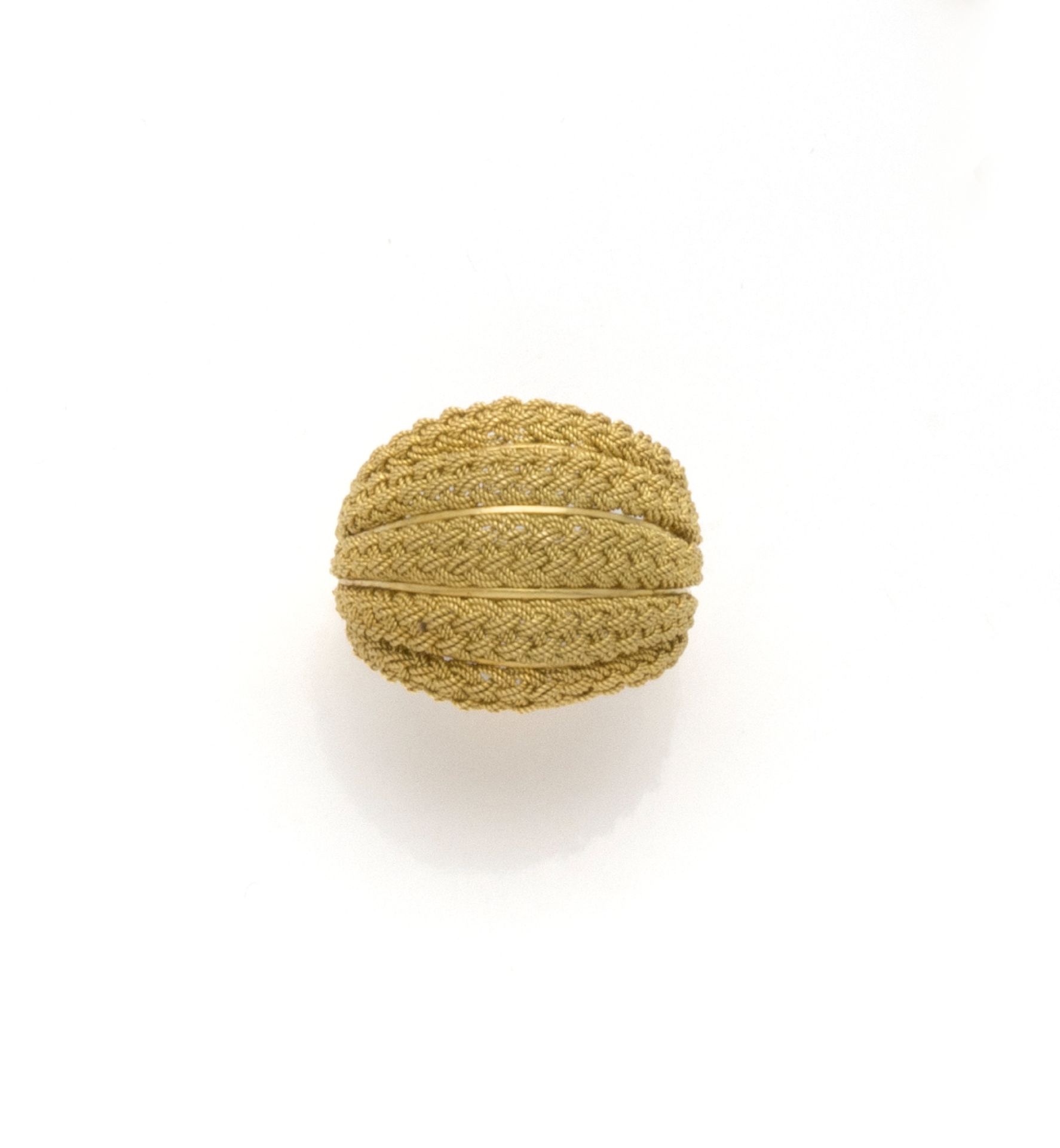 Null Anello a sfera in oro giallo 18 carati (750/1000) decorato con cinque linee&hellip;