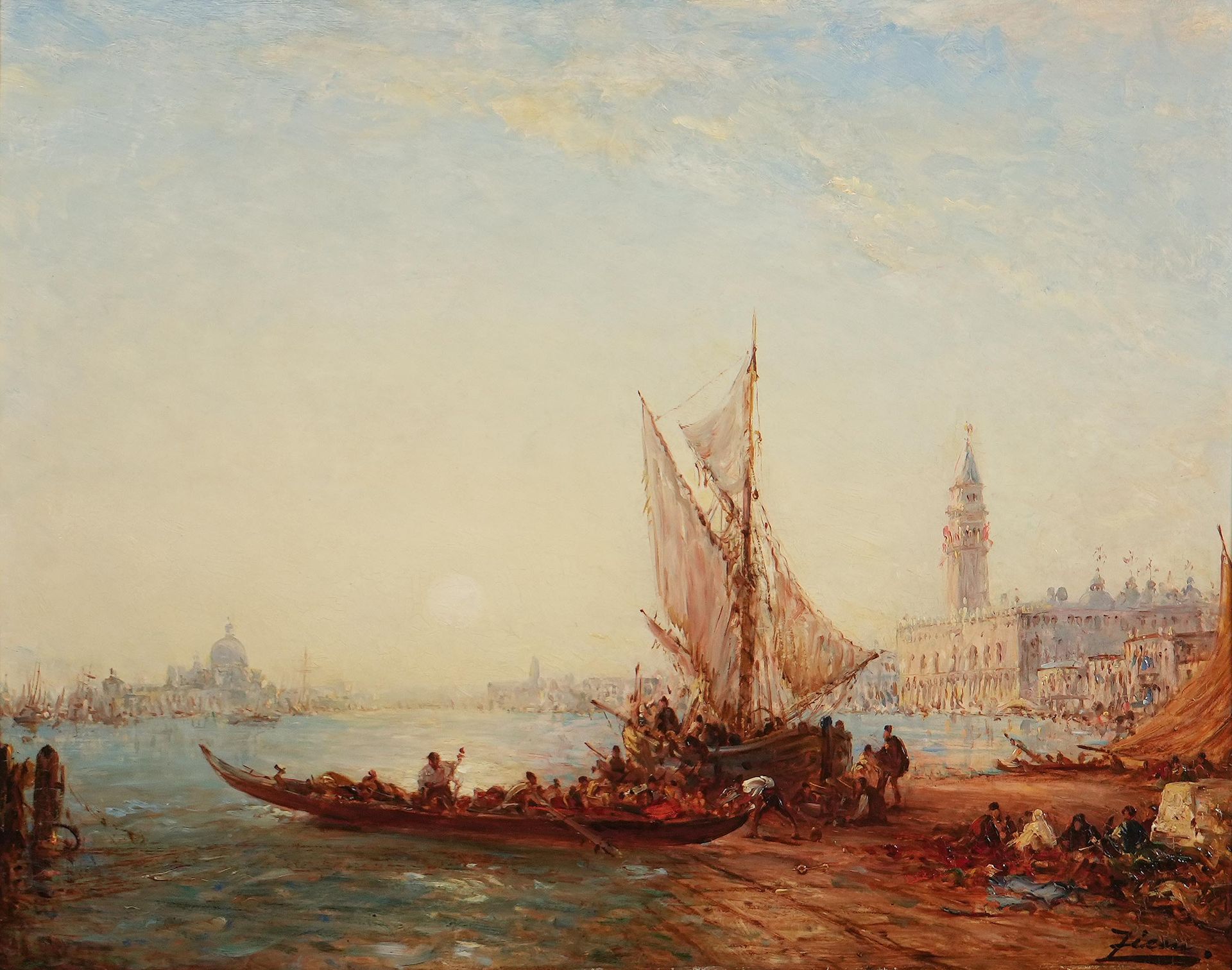 Null Félix ZIEM (1821-1911)
Gondole et bateaux, quai des Esclavons, Venise
Huile&hellip;