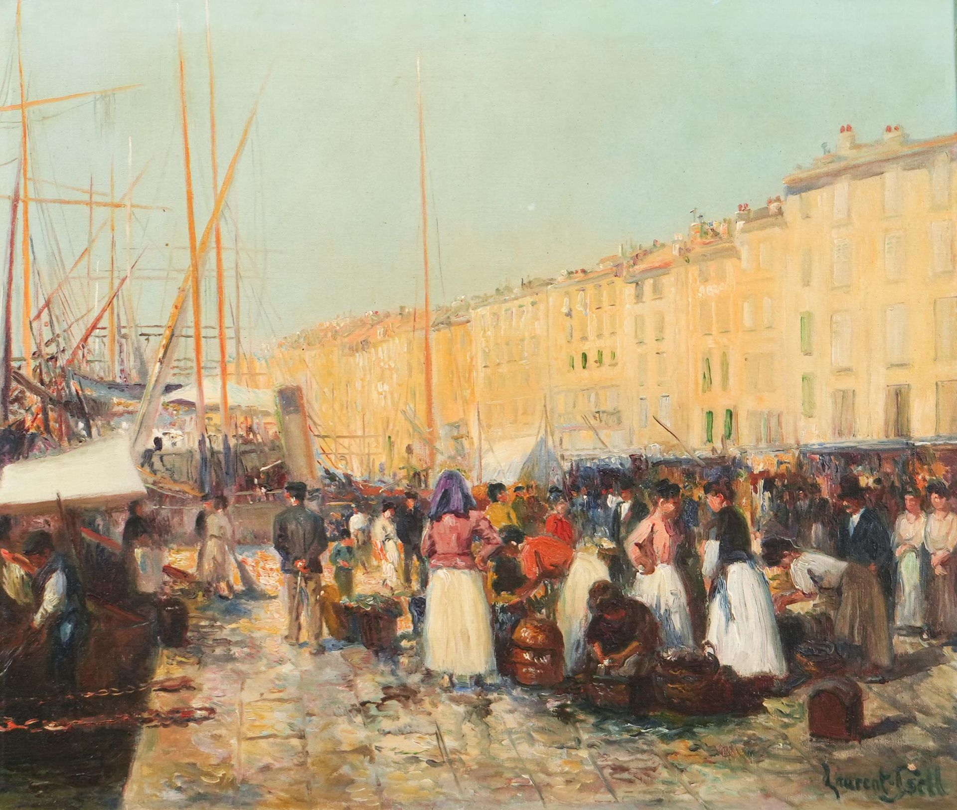 Null Laurent GSELL (1860-1944)
Scène animée sur le port
Huile sur toile
Signée e&hellip;
