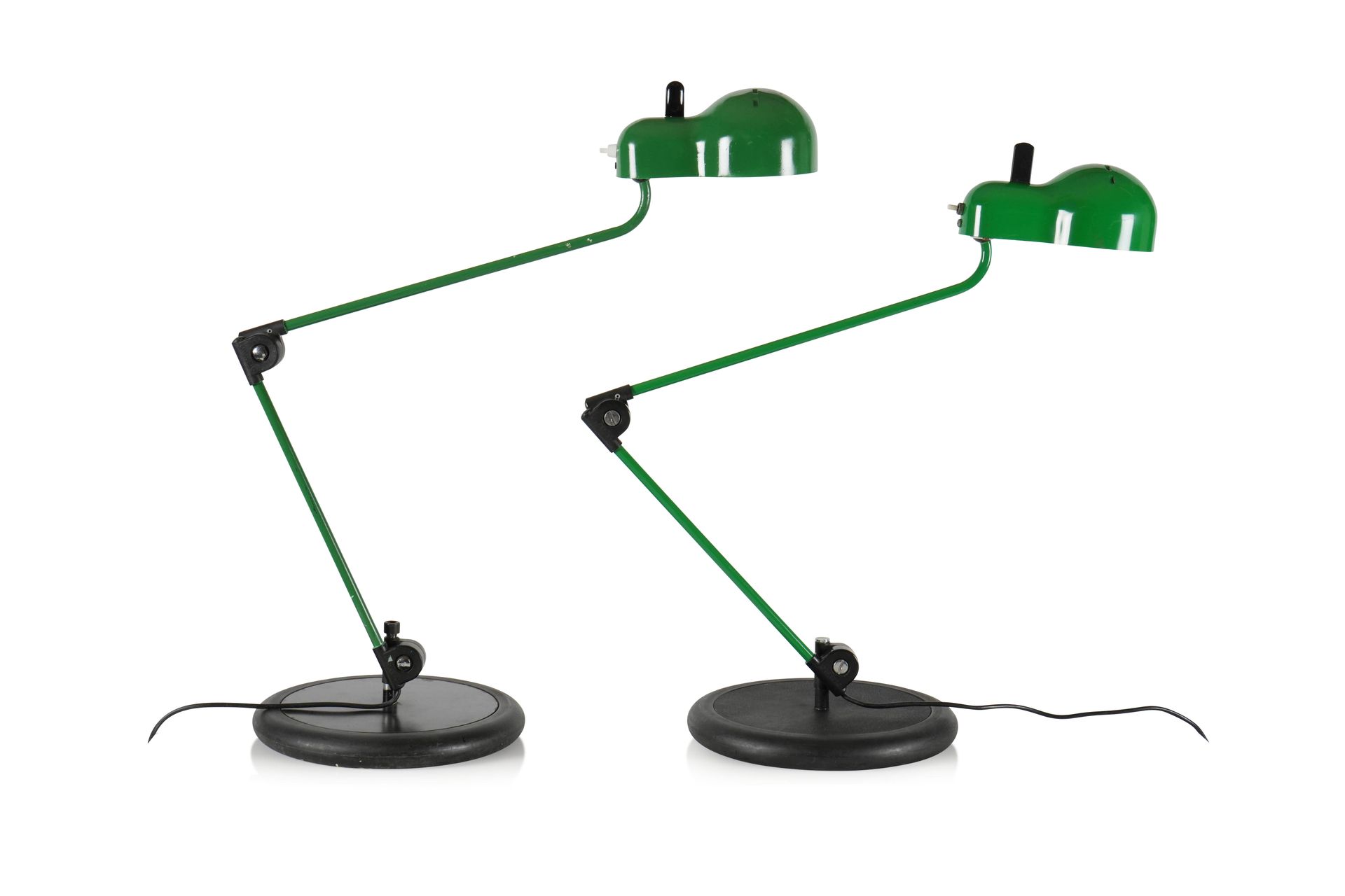 Joe COLOMBO (1930-1971) Joe COLOMBO (1930-1971) Pair of lamps called Topo Steel &hellip;