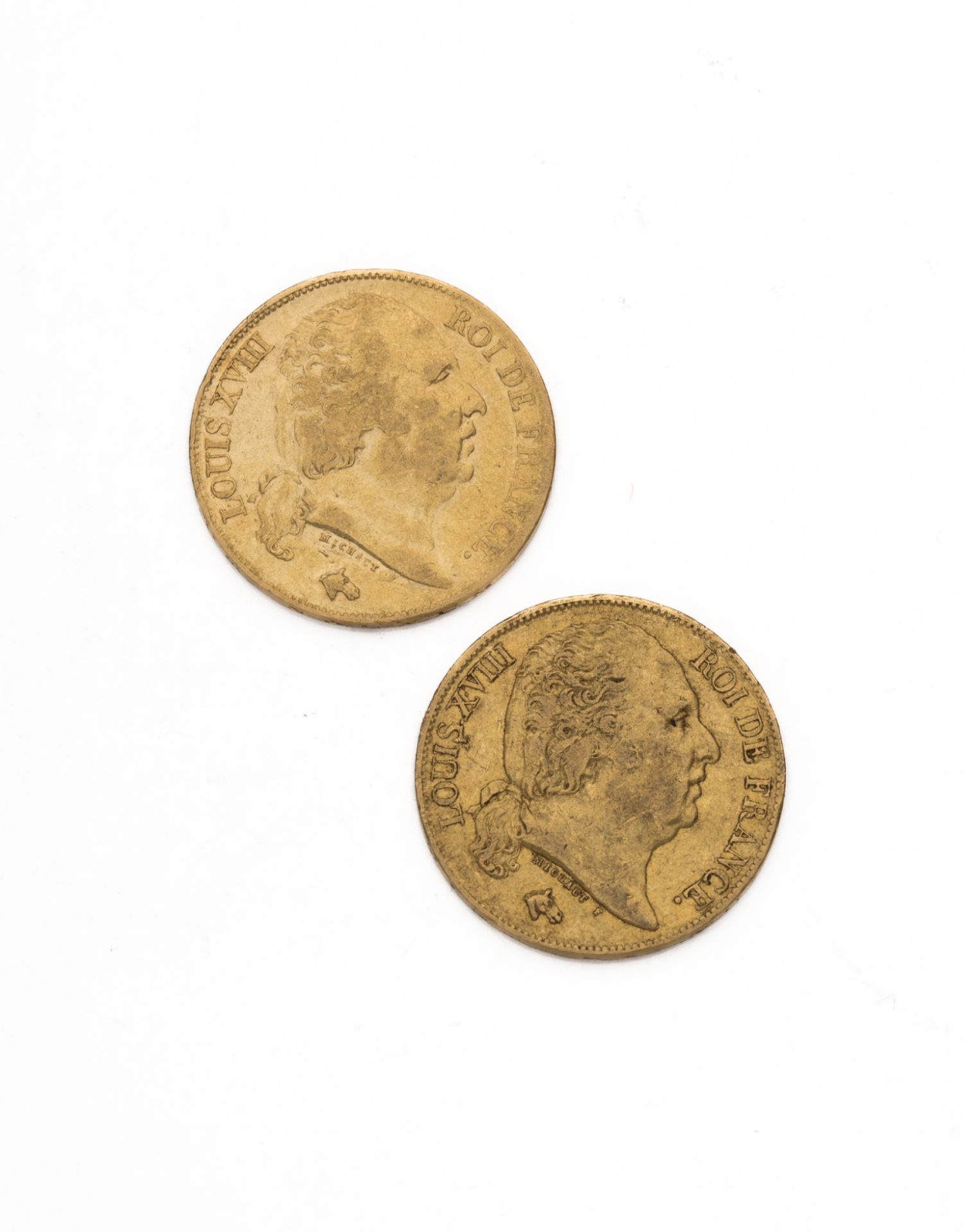 Null FRANCIA - Restauración
20 francos de oro, busto desnudo Luis XVIII. 1818 W &hellip;