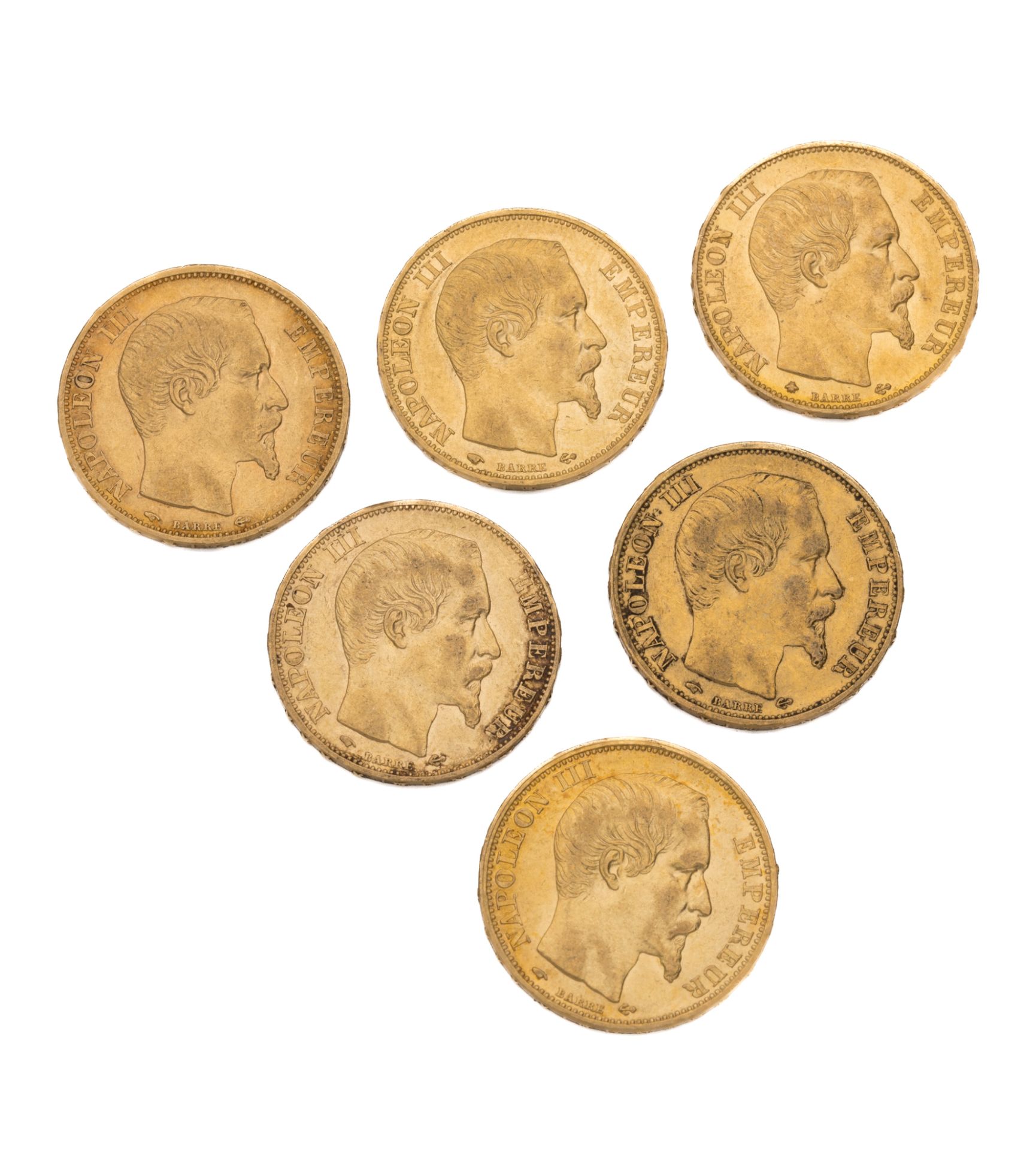 Null SECOND EMPIRE
20 francs gold Naopelon III, bare head. 6 copies. 1860 (Paris&hellip;