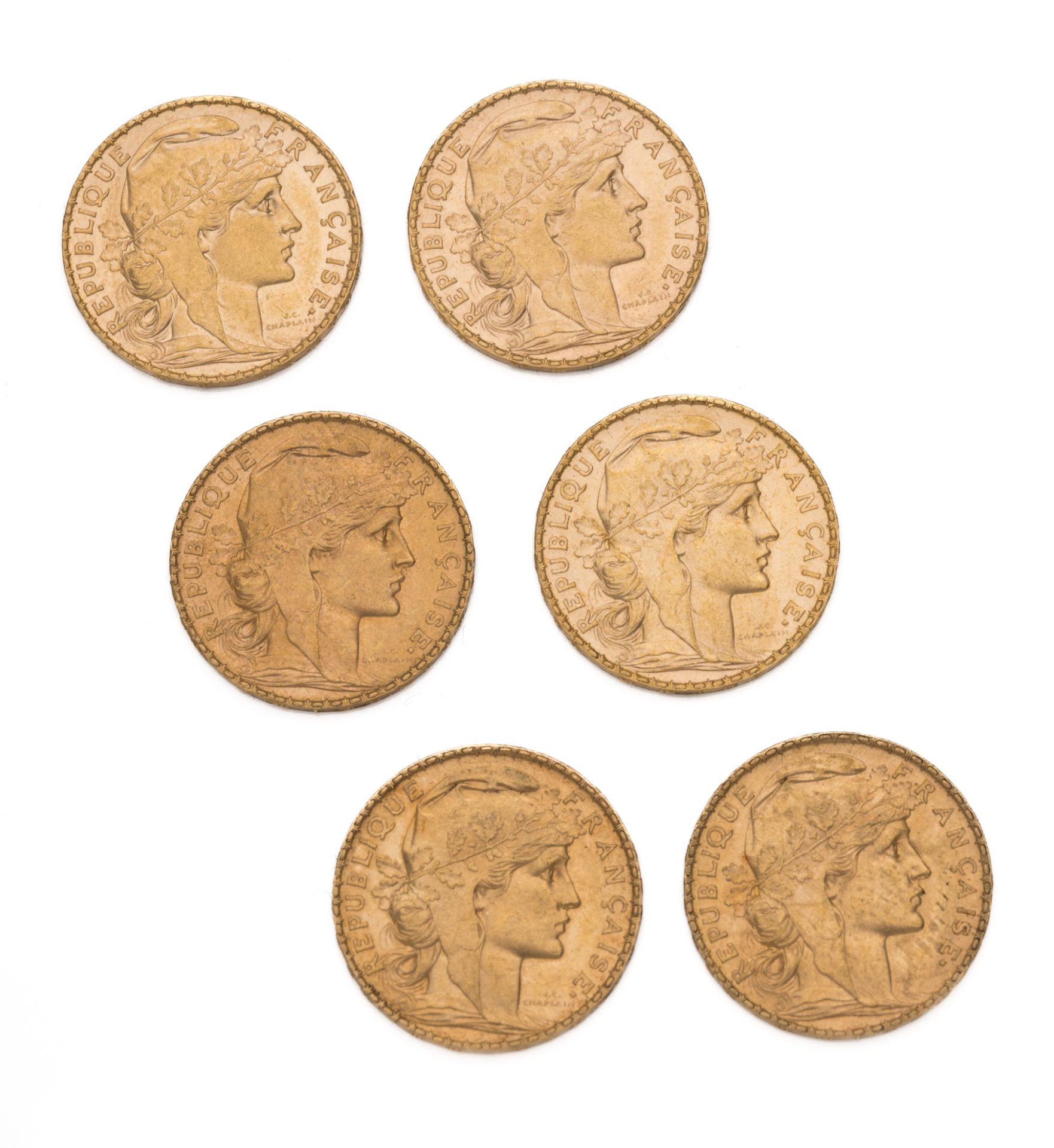 Null REPÚBLICA FRANCESA
20 francos oro Marianne Cop. 6 ejemplares. 1904
Peso : 3&hellip;