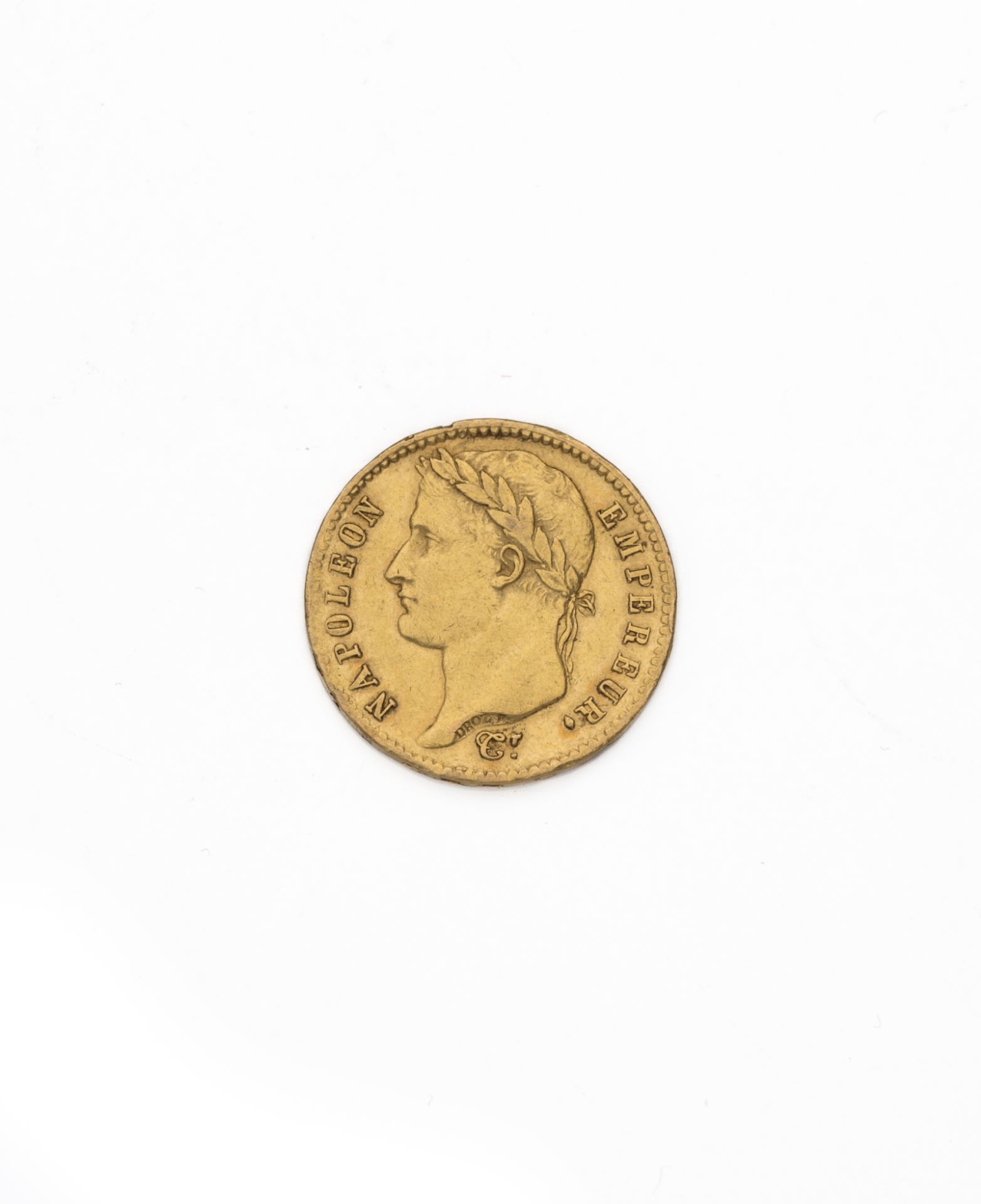 Null 第一帝国
20法郎黄金，拿破仑皇帝头像。1808 A 
重量：6,41克