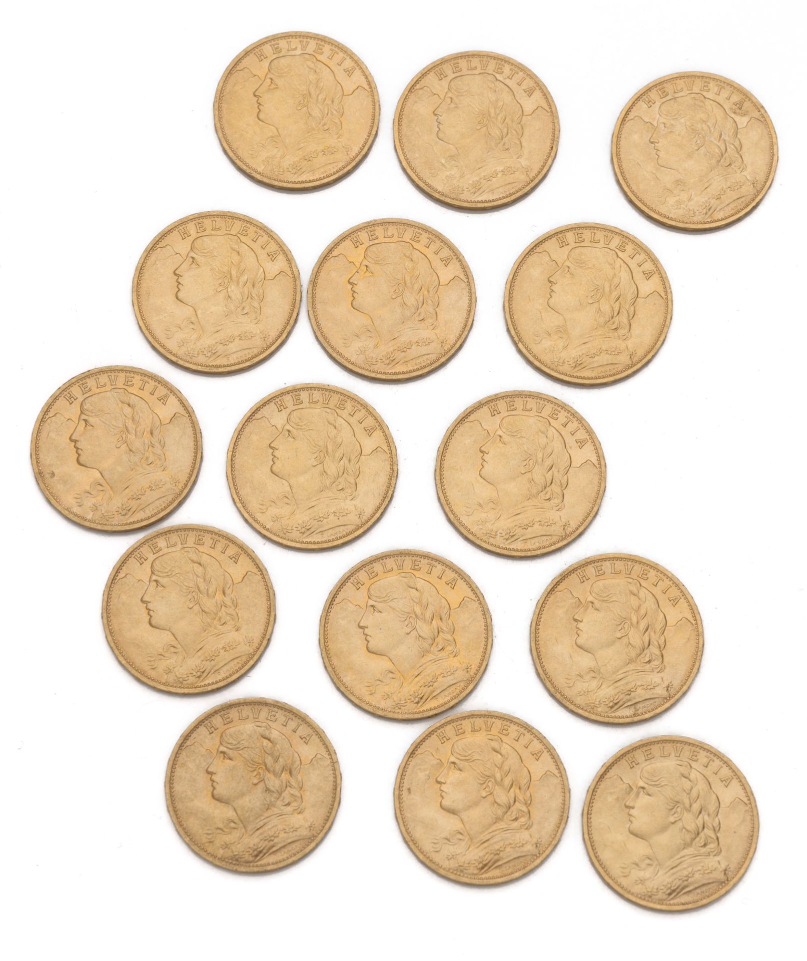 Null SUISSE
20 Lire or, Helvetia. 15 exemplaires. 1922
Poids : 96,76 g