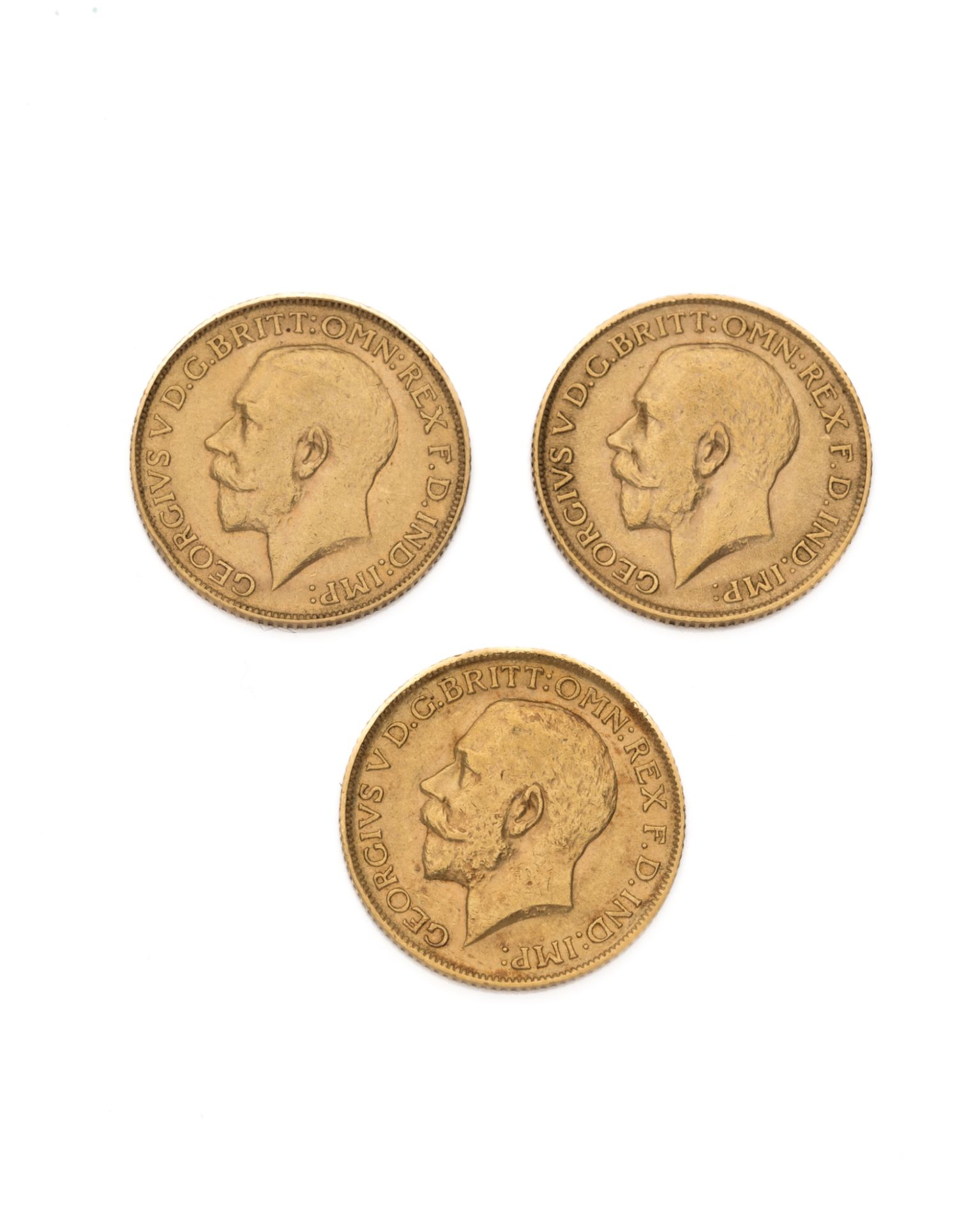 Null GRAN BRETAÑA
Soberano de Oro, Jorge V. 1911 (2 ejemplares) y 1913
peso : 23&hellip;