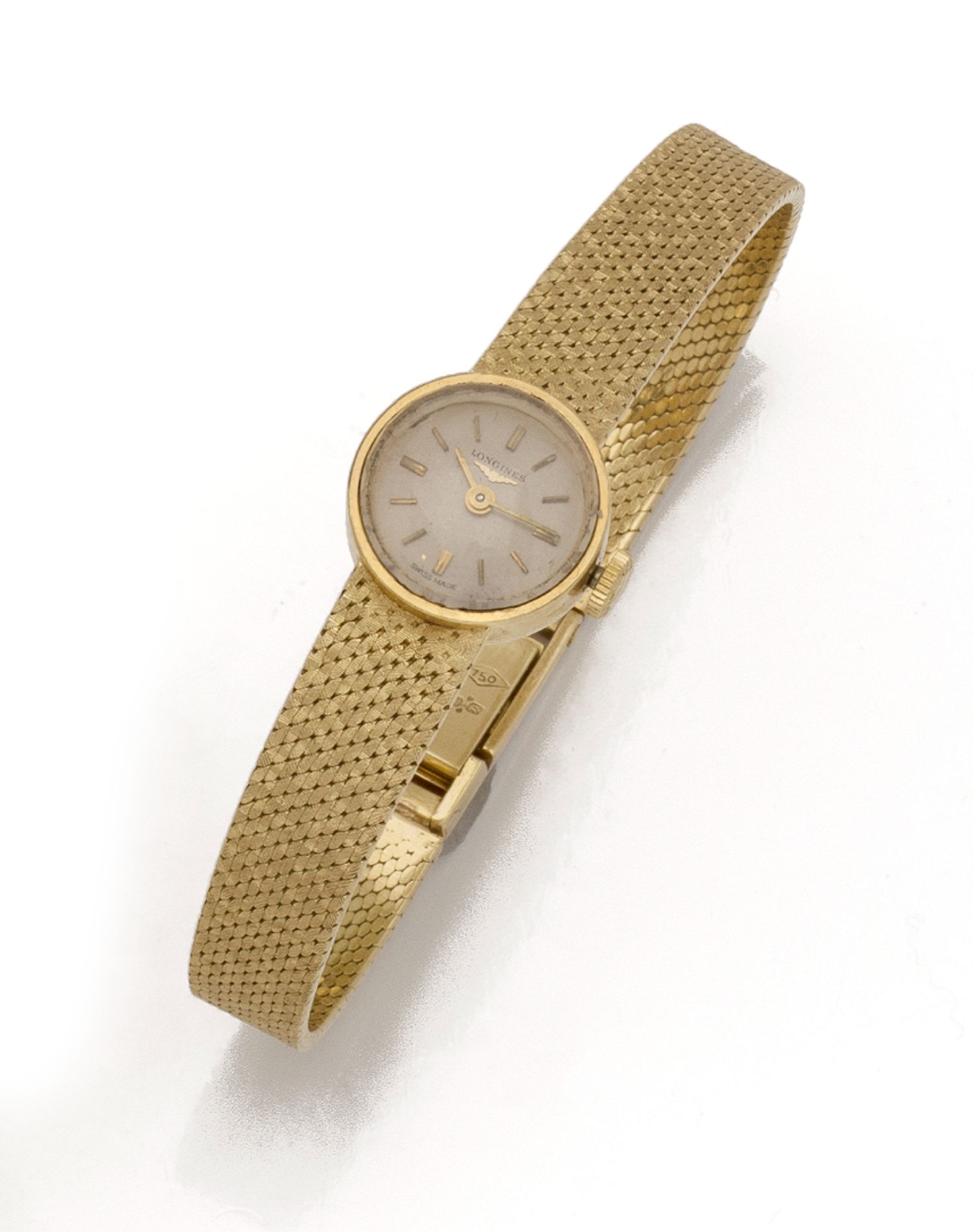 Null LONGINES
Bracelet watch of lady in gold 18K (750 thousandths), silvered dia&hellip;