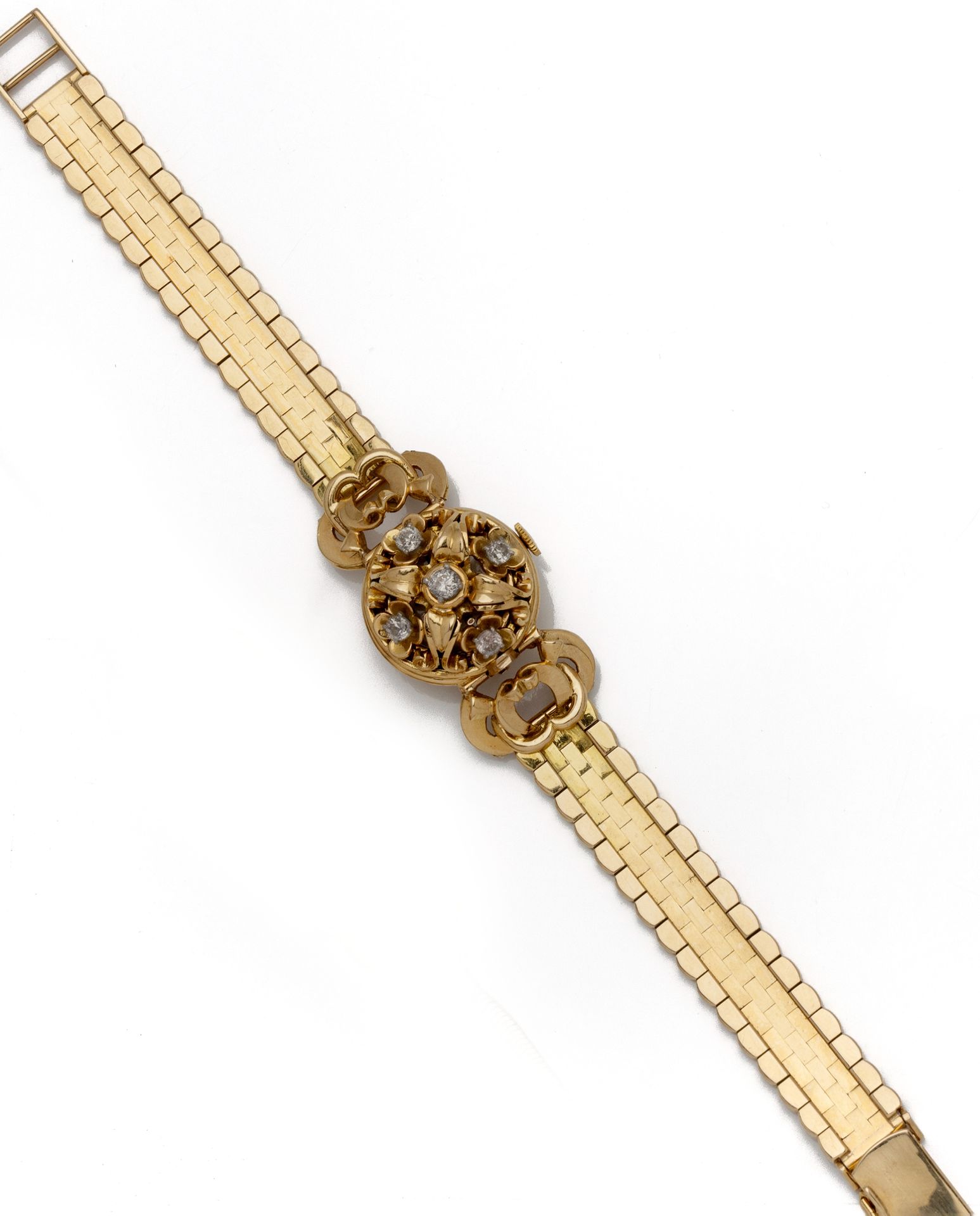 Null WELTA
Montre bracelet de dame en or 18K (750 millièmes), cadran argenté pro&hellip;