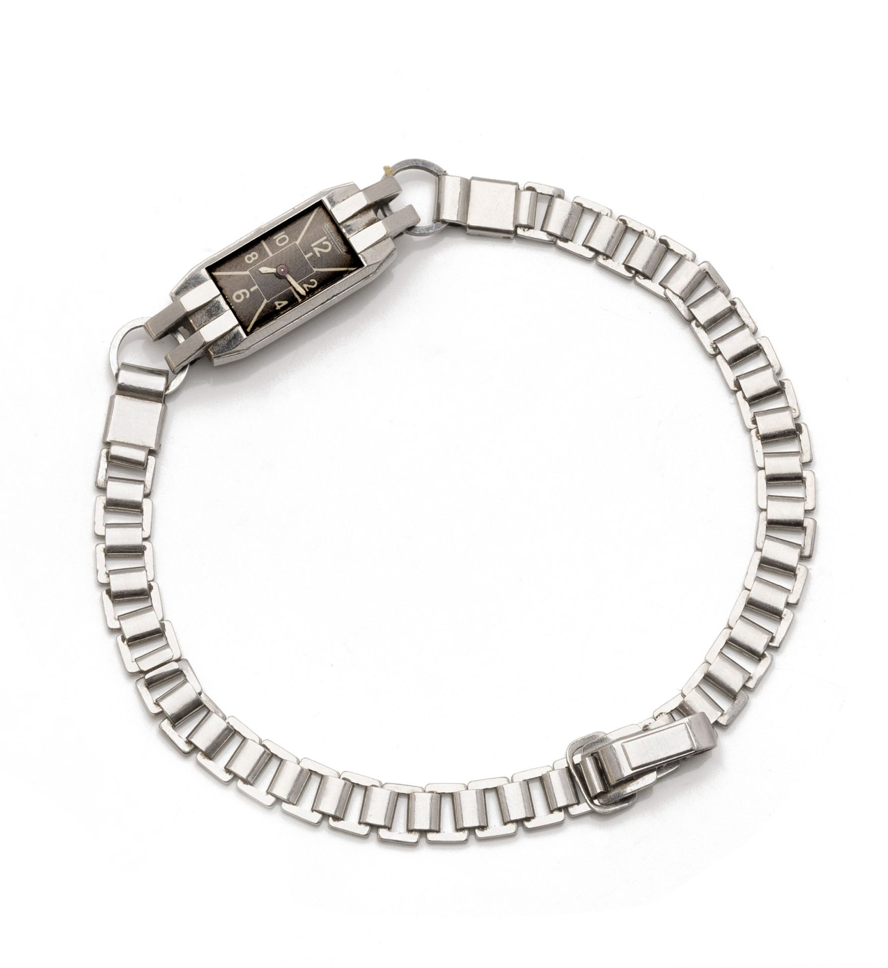 Null JAEGER-LECOULTRE DUOPLAN
Ladies' wristwatch in steel, black dial, painted A&hellip;