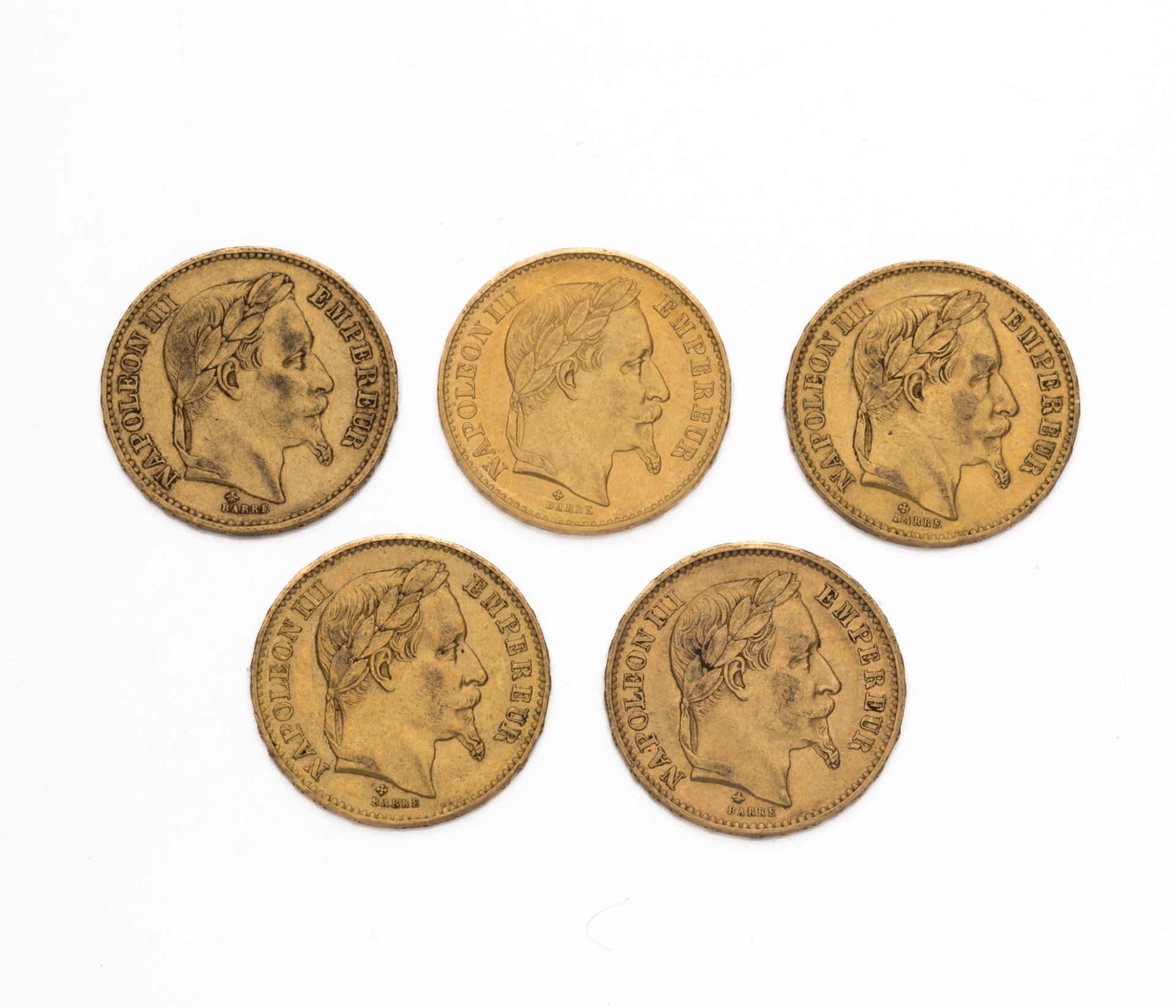 Null SECOND EMPIRE
20 francs or Napoléon III, tête laurée. 1867 (3 ex) - 1869 (2&hellip;