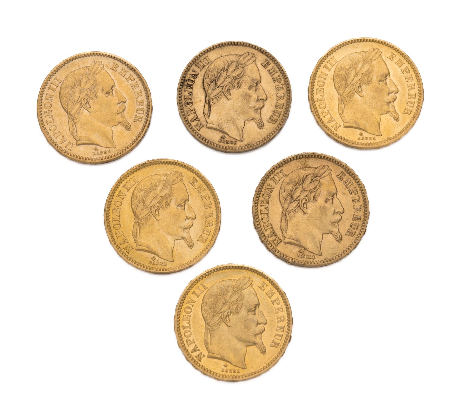 Null SECOND EMPIRE
20 francs or Napoléon III, tête laurée. 1861 (2 ex) - 1863 (2&hellip;