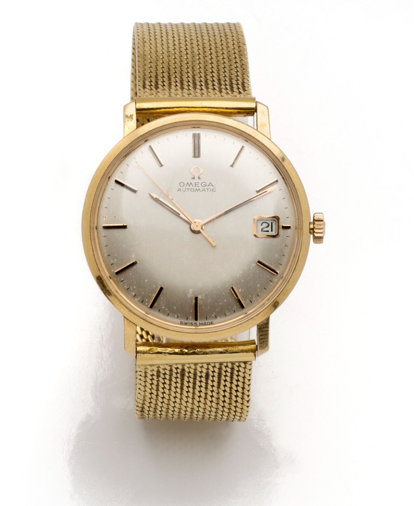 Null OMEGA AUTOMATIC
Armbanduhr aus 18 Karat Gold (750 Tausendstel), versilberte&hellip;