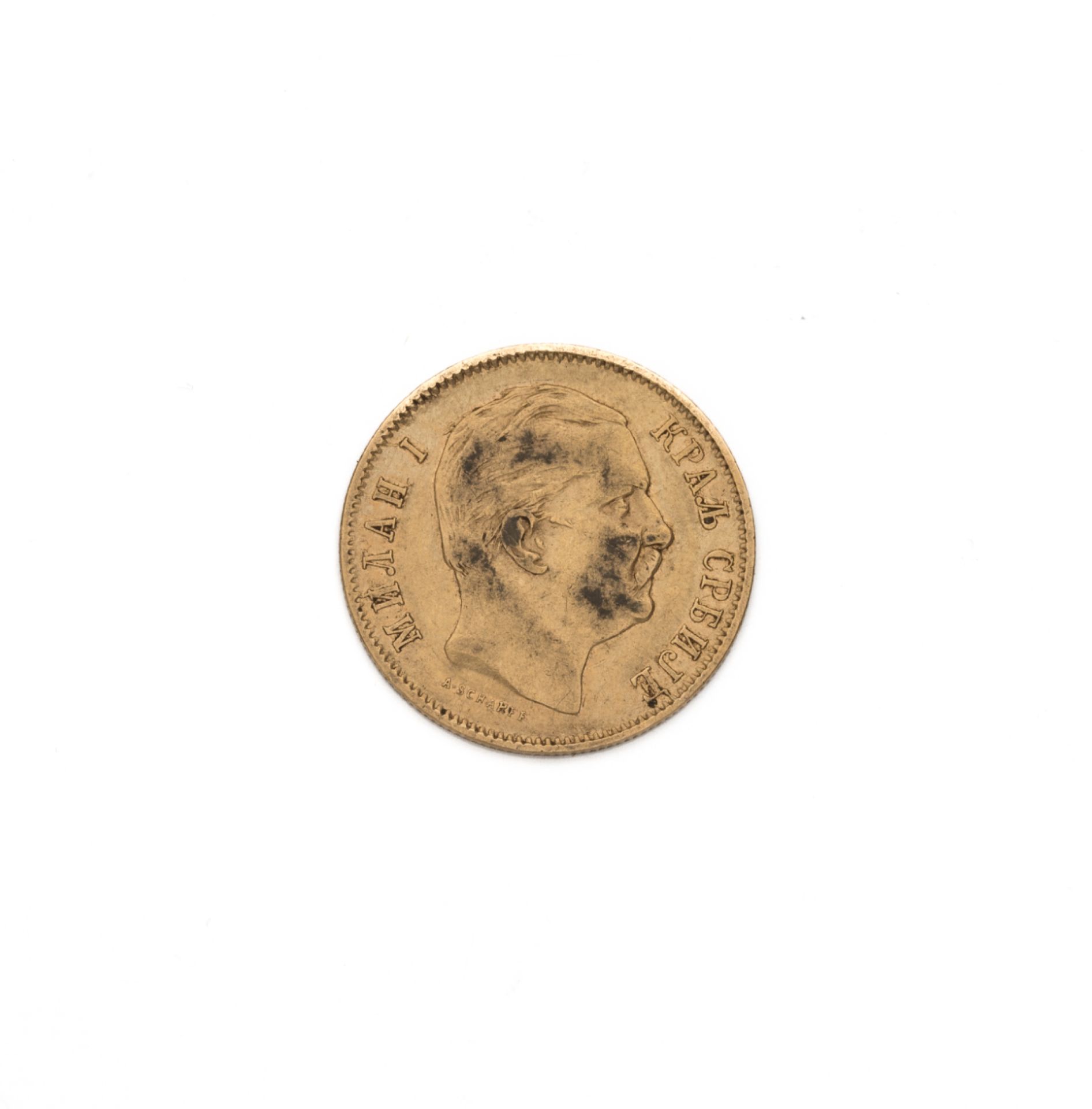 Null Regno di SERBIA
10 Dinara, Milan IV Obrenovic. 1882 Vienna
Peso: 3,18 g