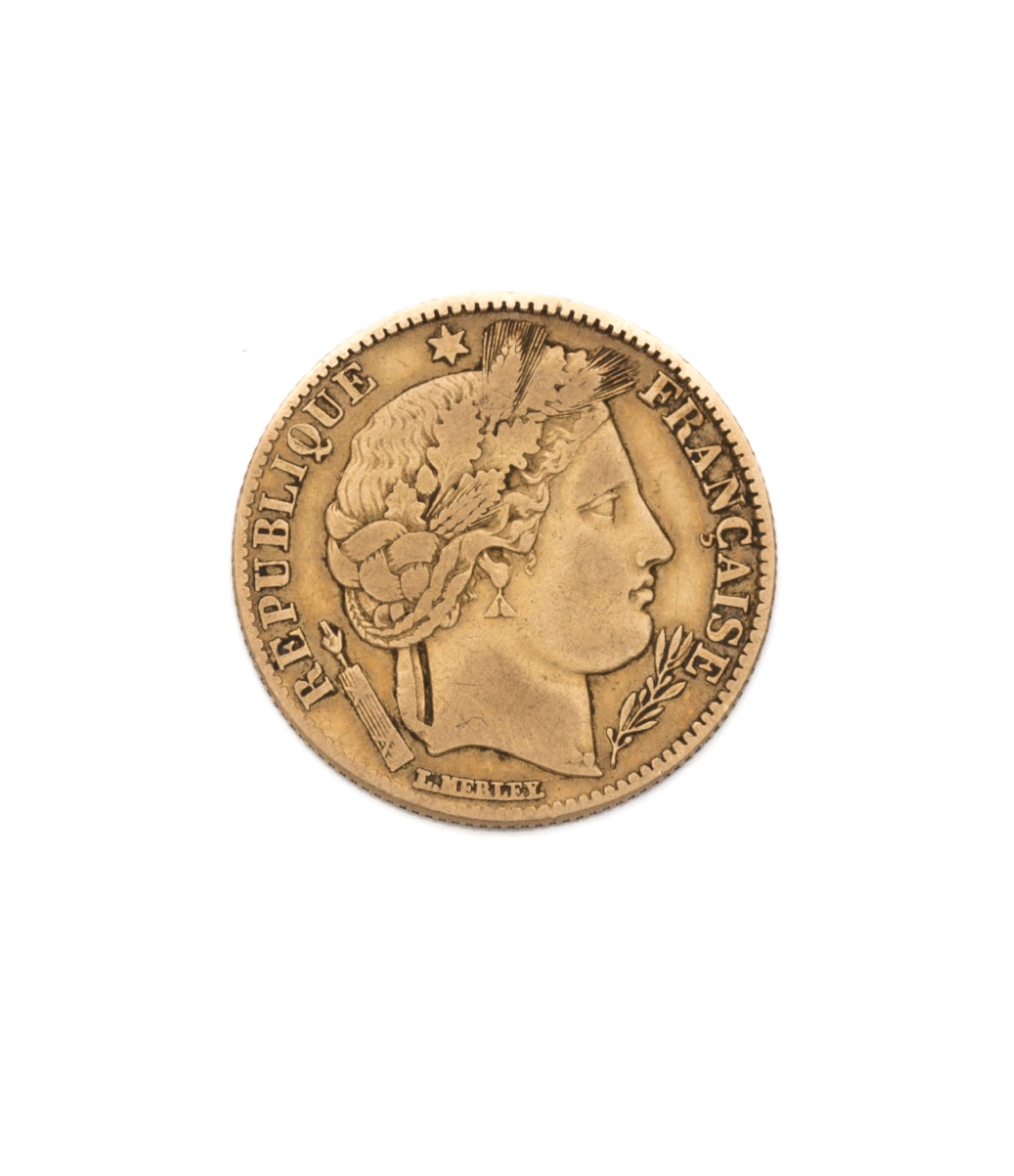 Null Zweite Republik
10 Goldfranken, Ceres. 1851 A
Gewicht: 3,15 g