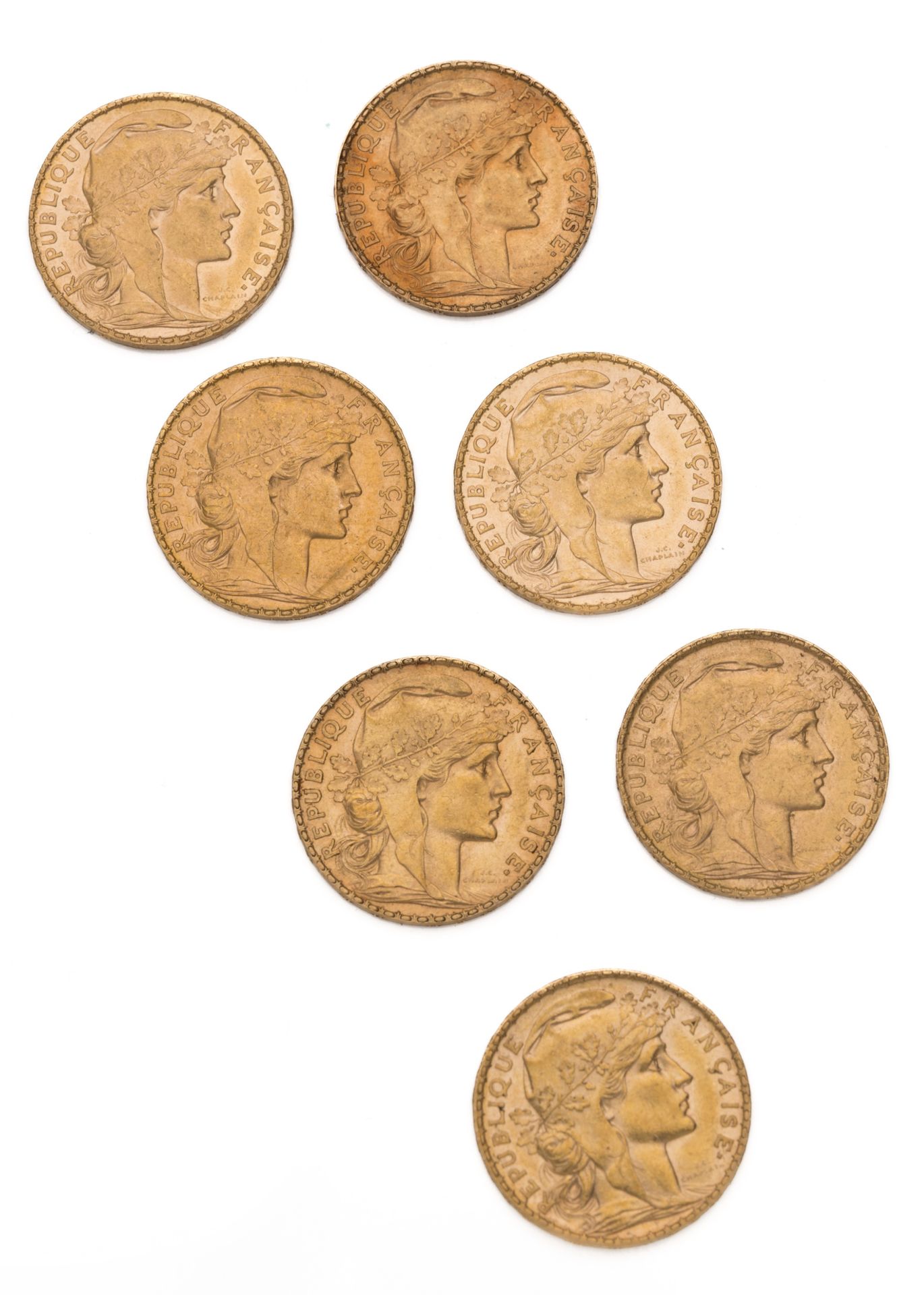 Null 法兰西共和国
20法郎的黄金玛丽安-科普。7份。1905
重量 : 45,13 g