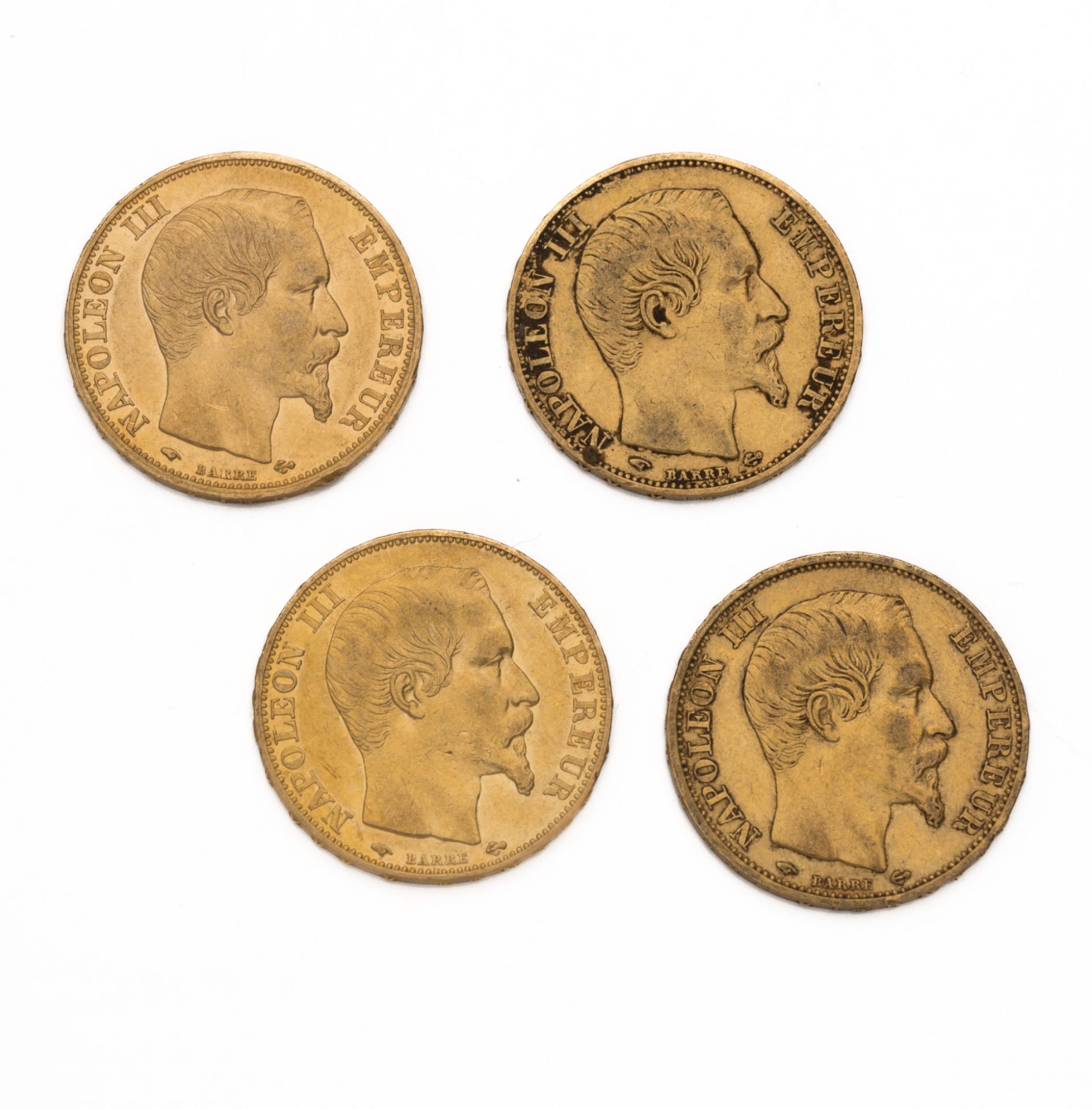 Null SECONDO IMPERO
20 franchi oro Naopelon III, a testa nuda. 4 esemplari. 1859&hellip;