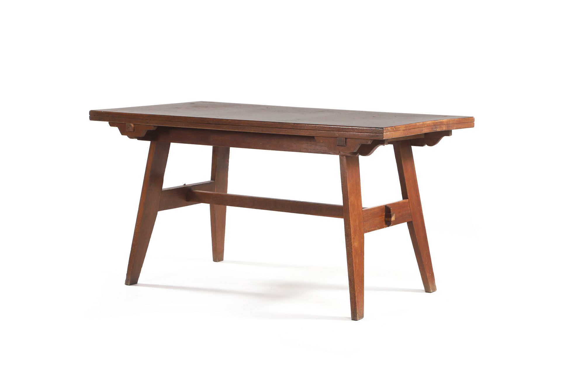 Null René GABRIEL (1890-1950) Table with extensions Oak, oak veneer 71 x 134.5 x&hellip;