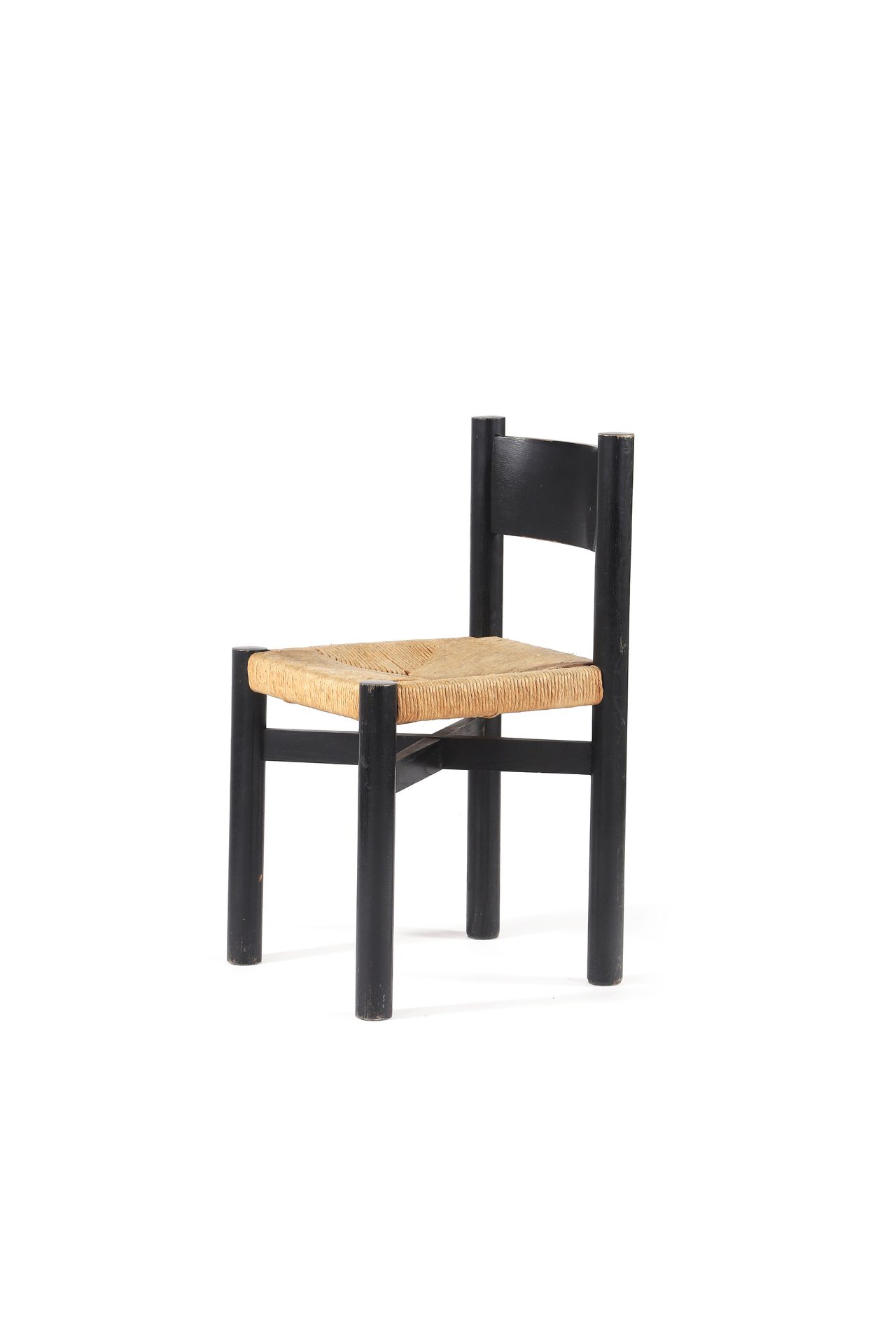 Null 夏洛特-佩里昂（1903-1999）名为Méribel Paille的椅子，松木 76 x 42 x 42厘米。大约在1964年 参考资料： - Ja&hellip;
