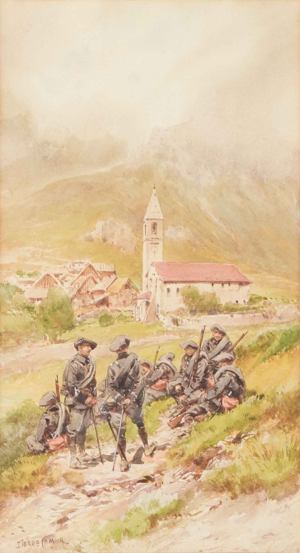 Null Pierre COMBA (1859-1934)
Chasseurs alpins devant le village de Saint-Dalmas&hellip;