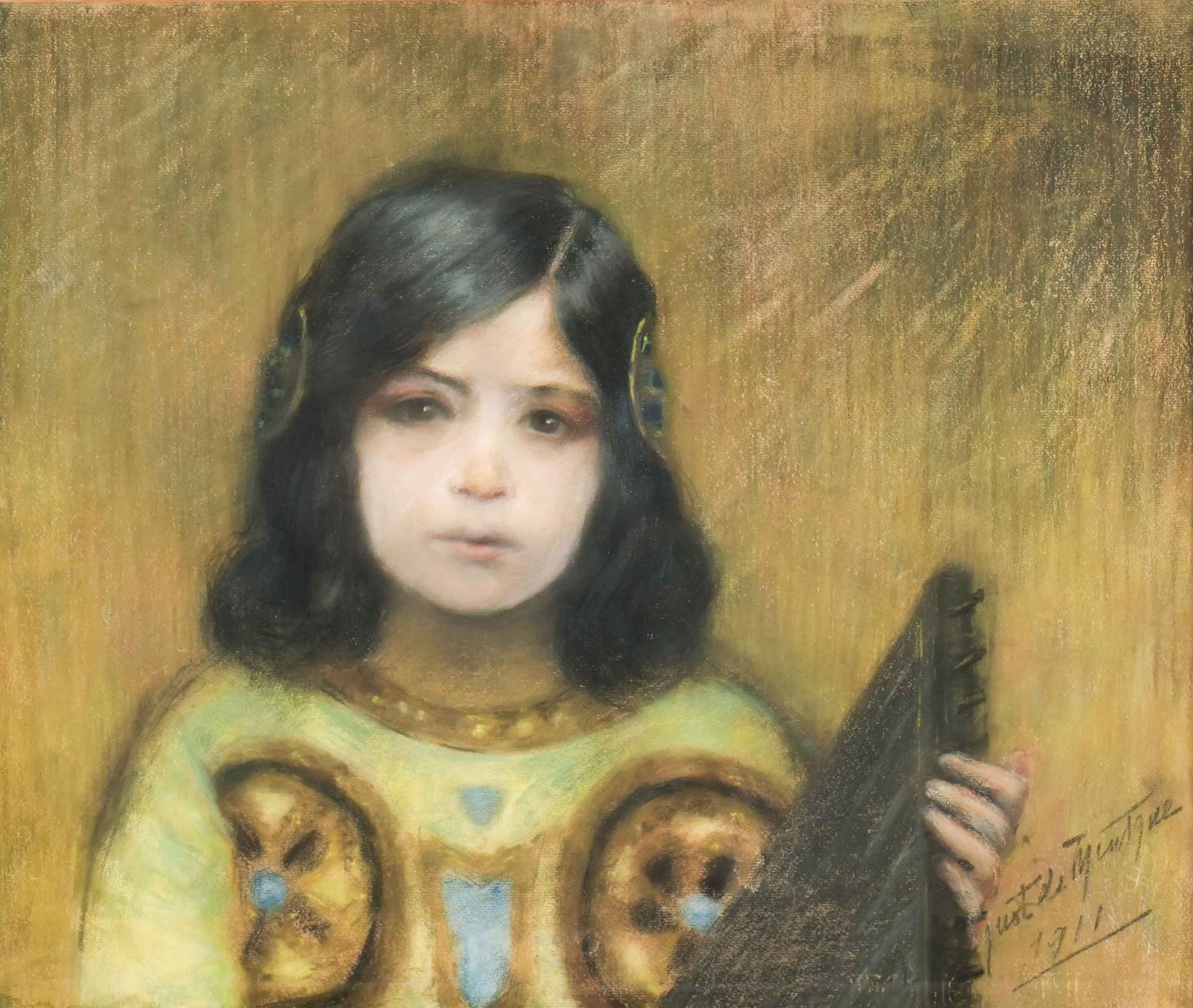 Null Ecole Art Nouveau
Portrait de jeune fille. 1911
Pastel
Signé et datée en ba&hellip;