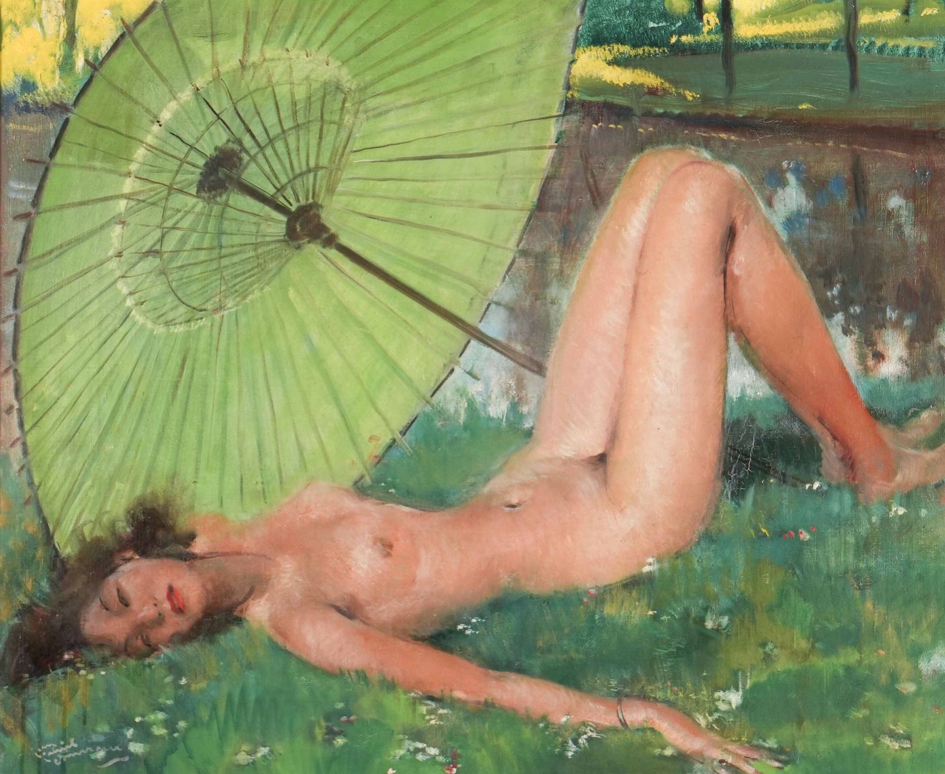 Null Jean Gabriel DOMERGUE (1889-1962)
Femme à l'ombrelle
Huile sur toile
Signée&hellip;