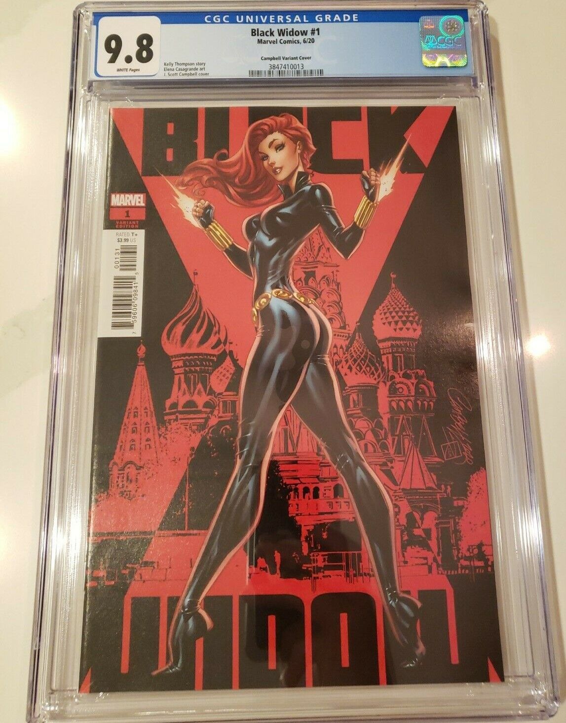 Null MARVEL, BLACK WIDOW, CGC在2020年出版的180本9.8，封面由Scott CAMPBELL绘制，认证号3847410014，&hellip;