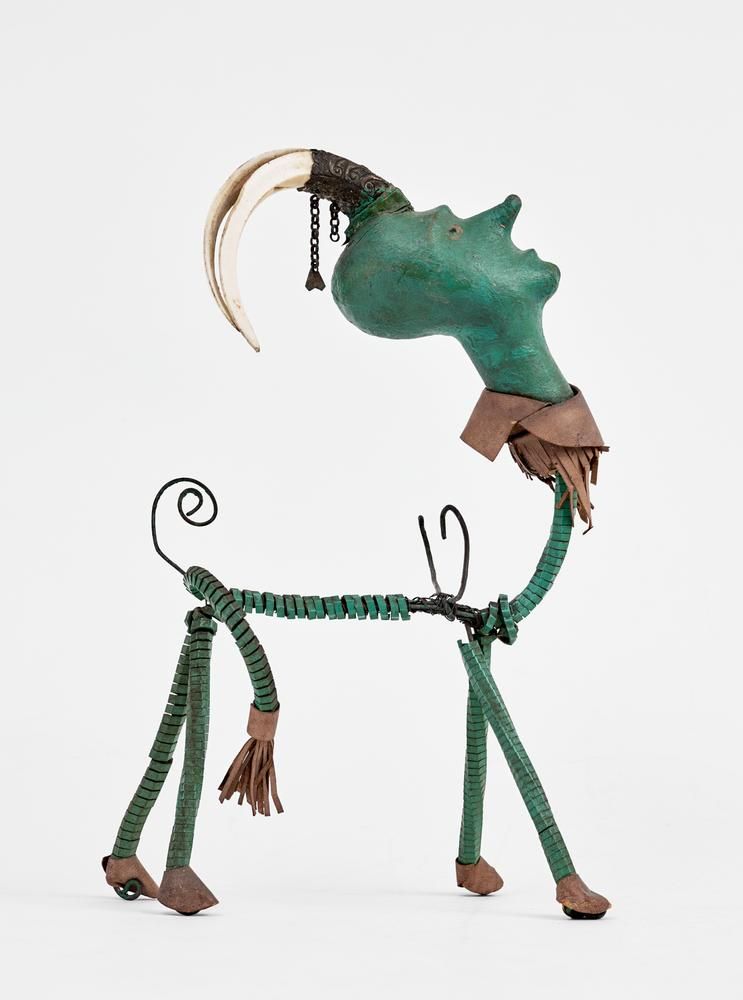 Figure made of wire, plastic, leather, animal teeth and fabric 34 x 9 x 21  cm Provenance: Private collection, France Maria Vasilyeva (better known as  Marie Vassilieff) was born in 1884 and
