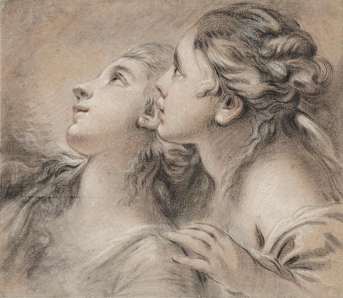 BOUCHER FRANÇOIS (PARIS 1703 - 1770) Têtes de deux jeunes femmes de profil
Pierr&hellip;