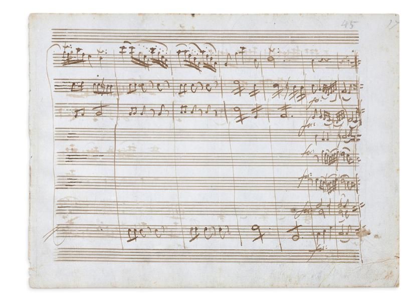 MOZART WOLFGANG AMADEUS (1756-1791) MANUSCRIT MUSICAL autographe pour la Sérénad&hellip;