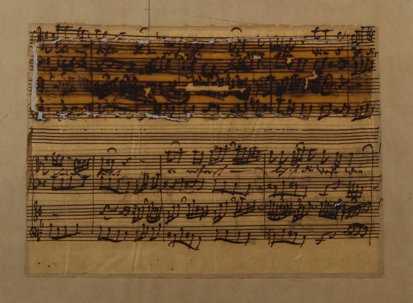 Null BACH Johann Sebastian (1685-1750).
MANUSCRIT MUSICAL autographe, fragment d&hellip;