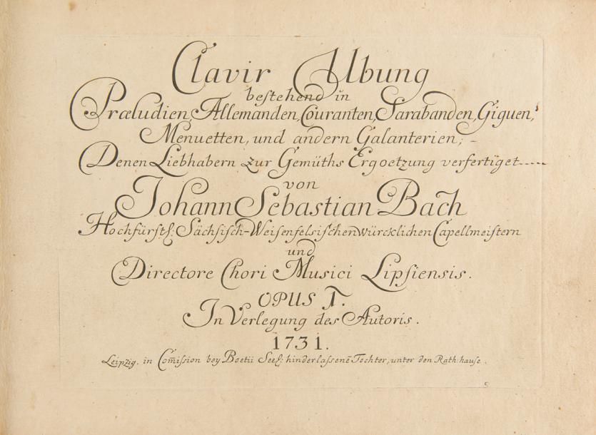 Null BACH Johann Sebastian (1685-1750).
Clavir Ubung bestehend in Præludien, All&hellip;