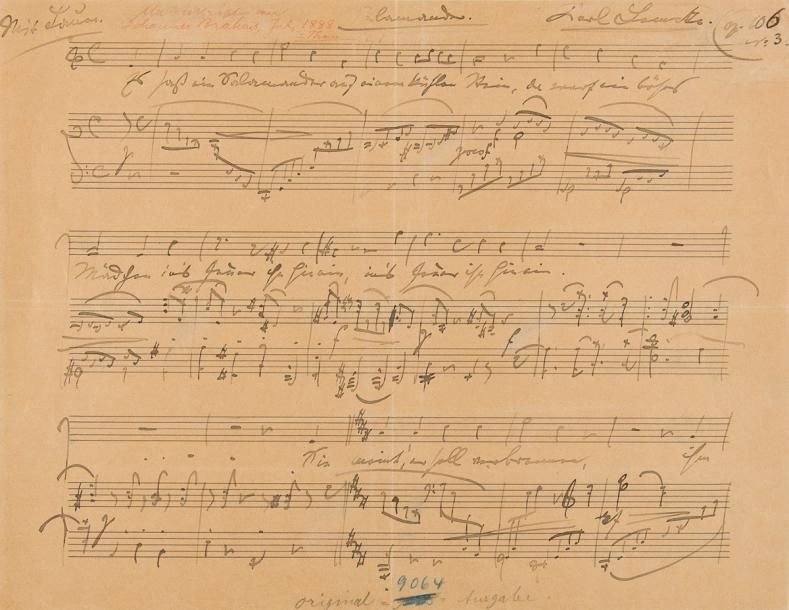 Null BRAHMS Johannes (1833-1897).
MANUSCRIT MUSICAL autographe, Salamander, [188&hellip;