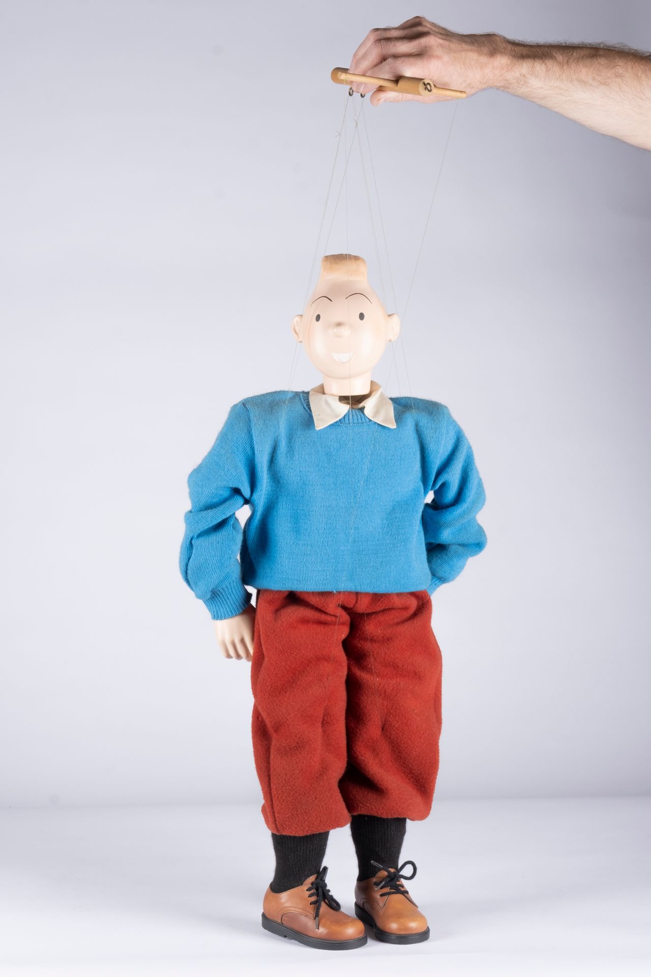 HERGÉ, Georges Remi dit (1907-1983) 大型丁丁木偶，Leblon-Delienne，高80厘米，300份，状况良好，在颈部有编&hellip;