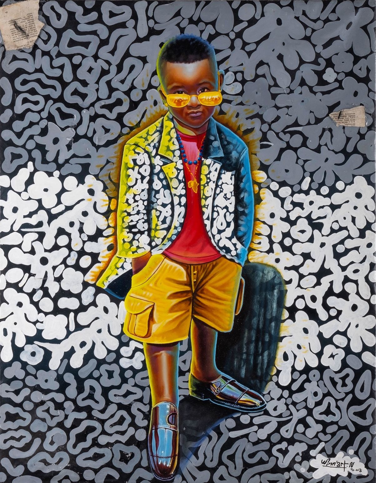 Wïnn’ärt Nsangu (Kinshasa, 1993 - Lives and works in Kinshasa, DRC) 画在画布上的丙烯酸 20&hellip;