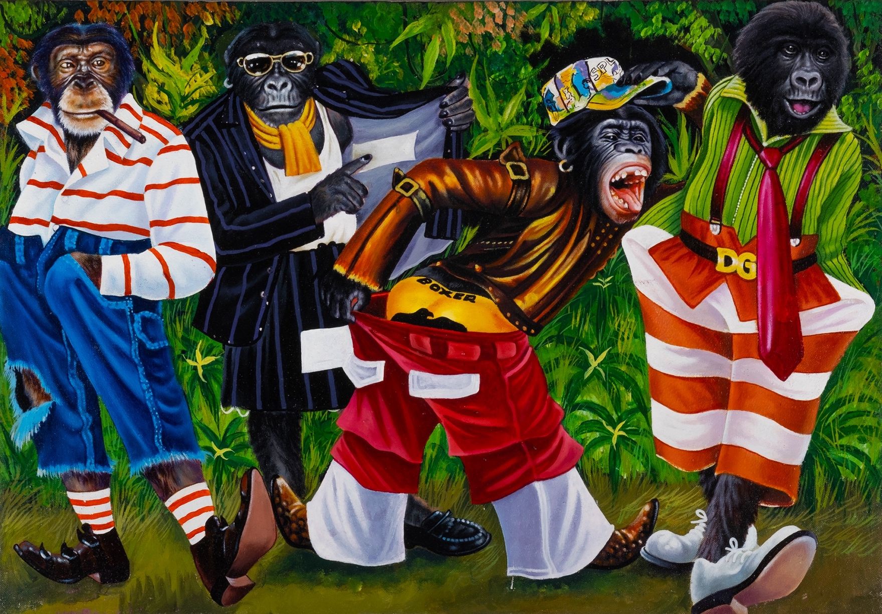 JP Mika (Kinshasa, 1980. Lives and works in Kinshasa, DRC) 布面丙烯绘画 2010年，45,5 x 6&hellip;