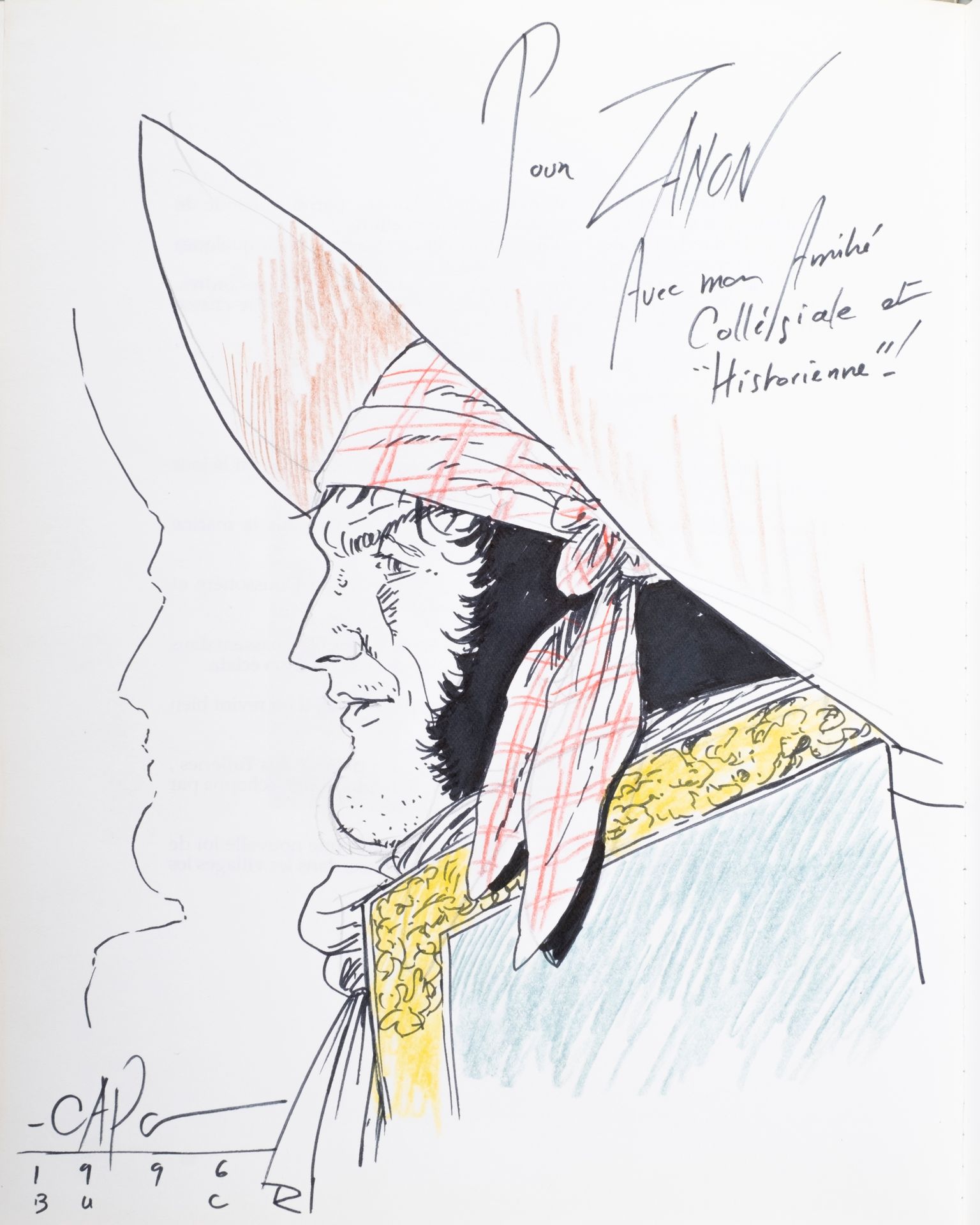 CAPO Bernard ( 1950 ) Con carro, 1996, dibujo firmado por Pascal Zanon, buen est&hellip;