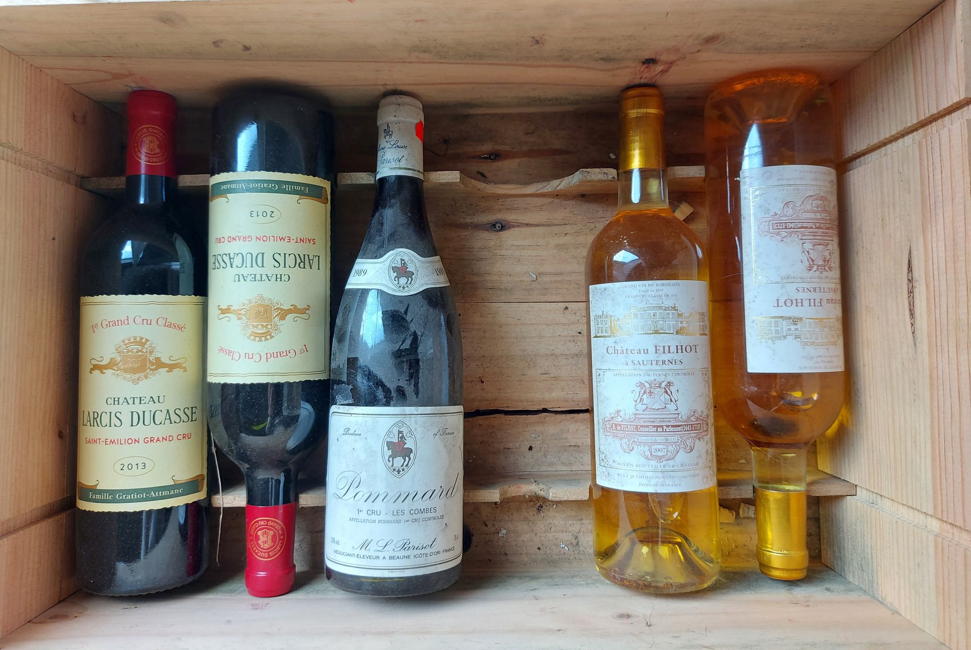 Vin - Pommard Les combes 1989 - Saint-Emilion Larcis Ducasse 2013 - Château Filh&hellip;
