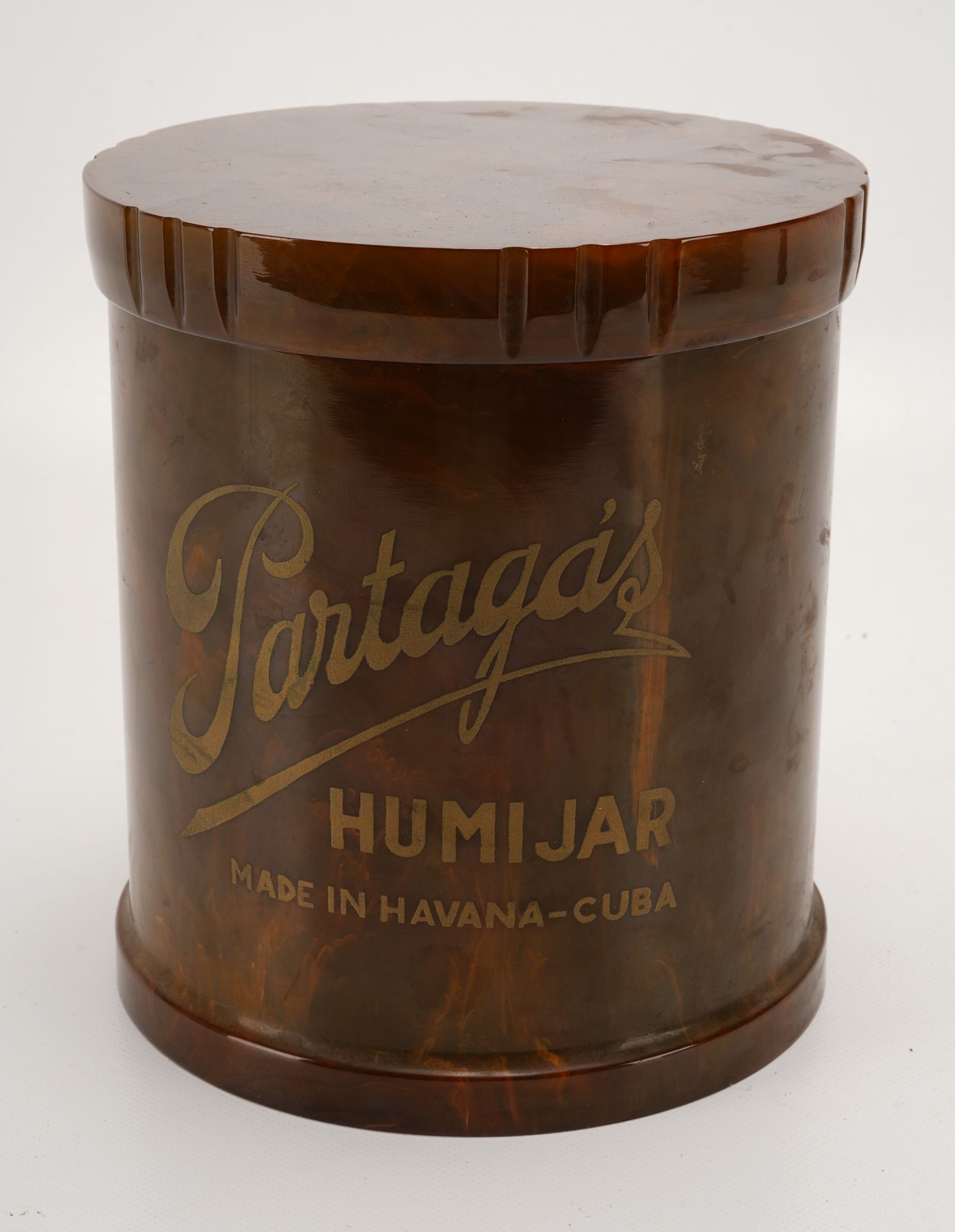 PARTAGAS 大型Partagas保湿盒，带螺旋盖。"Partagas Humijar Made in Havana Cuba"，+-18厘米。