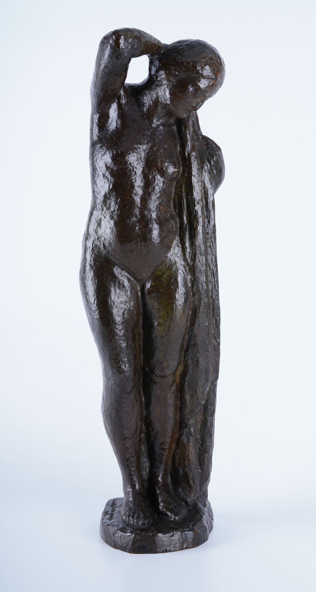 Jules Etienne BERCHMANS (1883-1951) Baigneuse nue, 1927. Bronze à patine brune. &hellip;