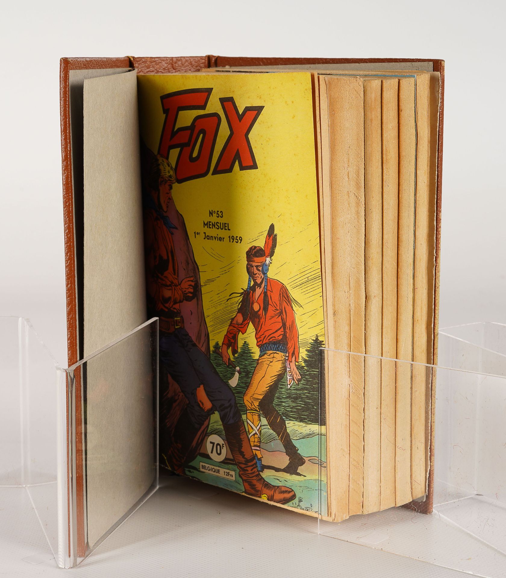 LUG SEMIC, ARCHIVES COMICS LUG Verlagseinband mit 6 FOX Nr. 53 bis 58, braunes K&hellip;