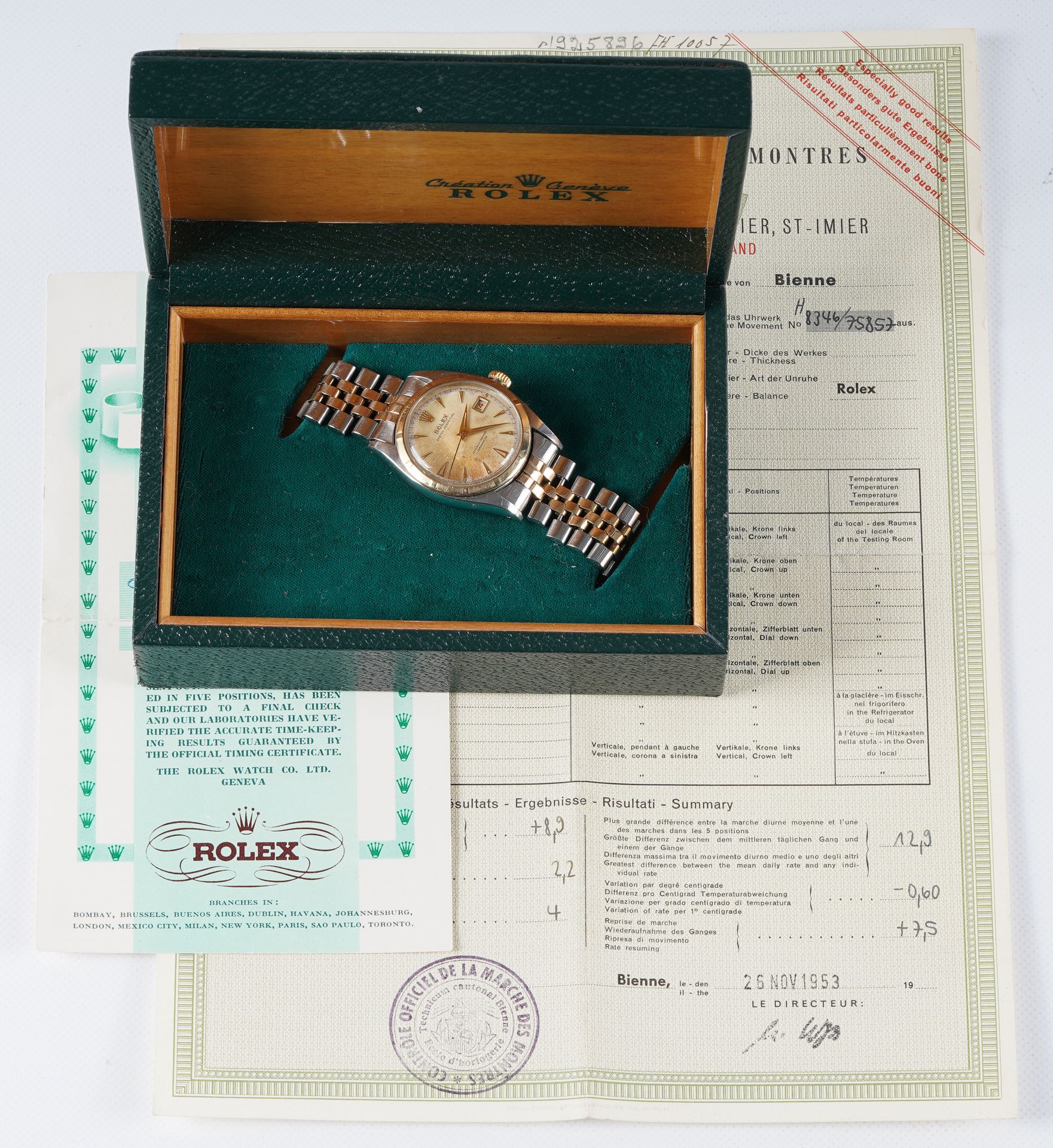 ROLEX Rolex Oyster perpetual, certificato ufficiale di cronometro, svizzero, oro&hellip;